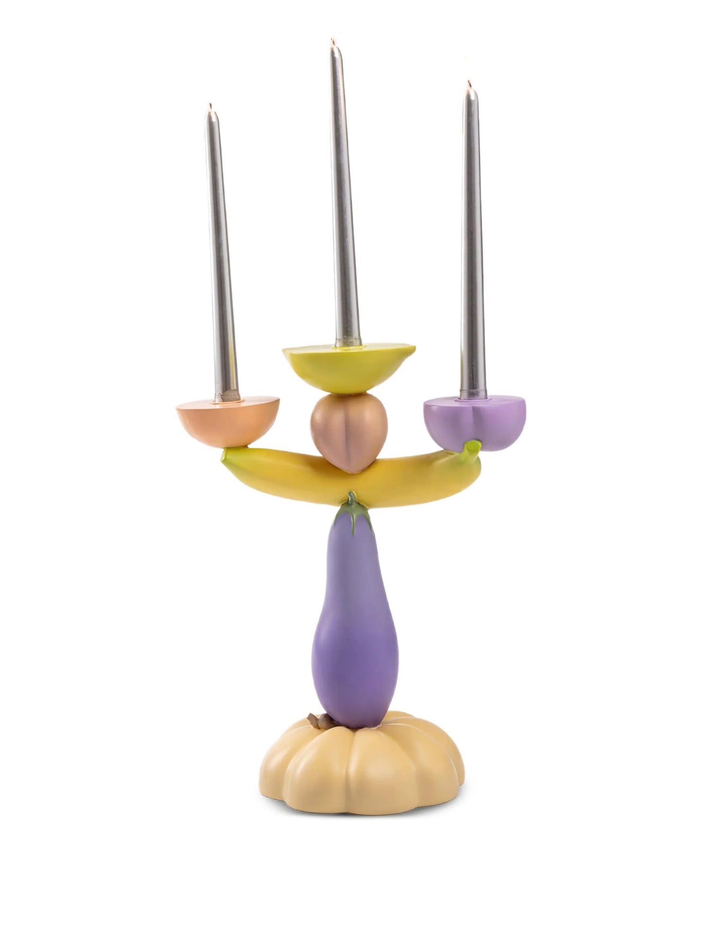 Vitamin Aubergine candlestick (36cm)