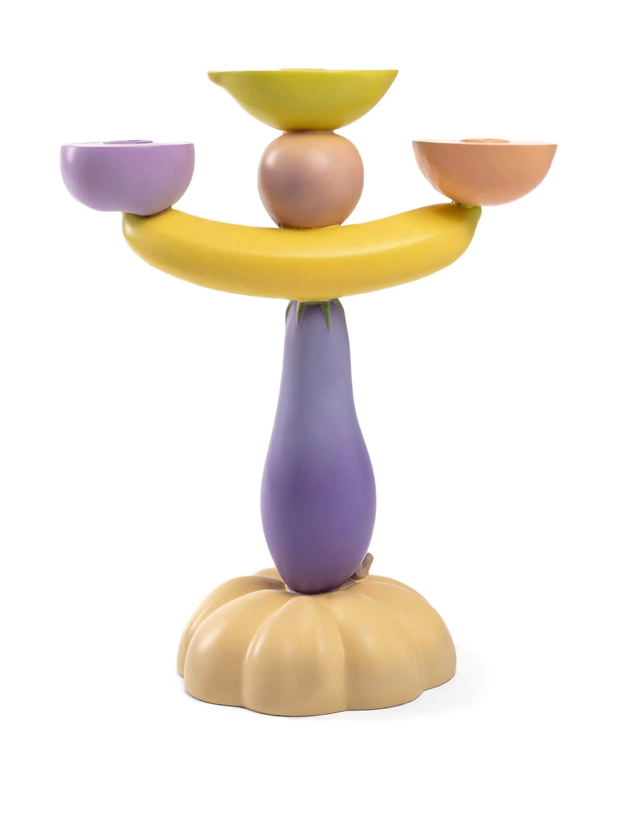 Vitamin Aubergine candlestick (36cm)