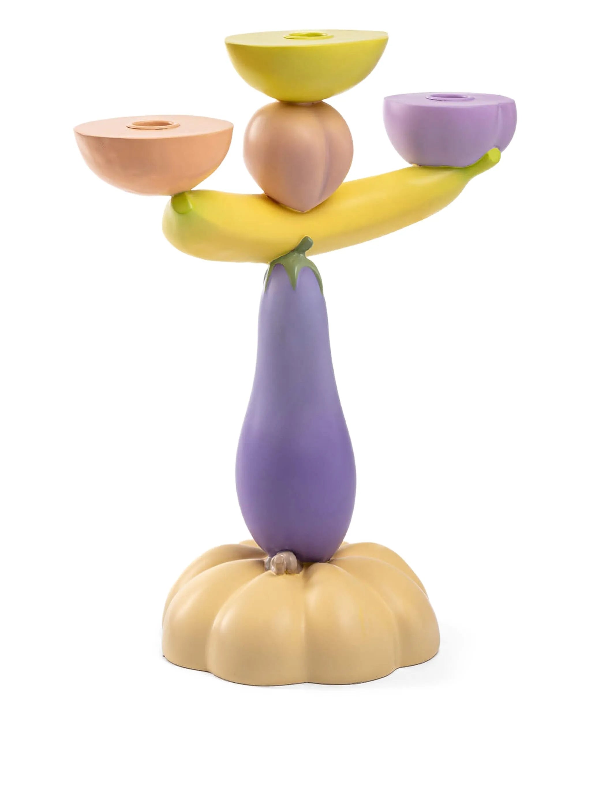 Vitamin Aubergine candlestick (36cm)