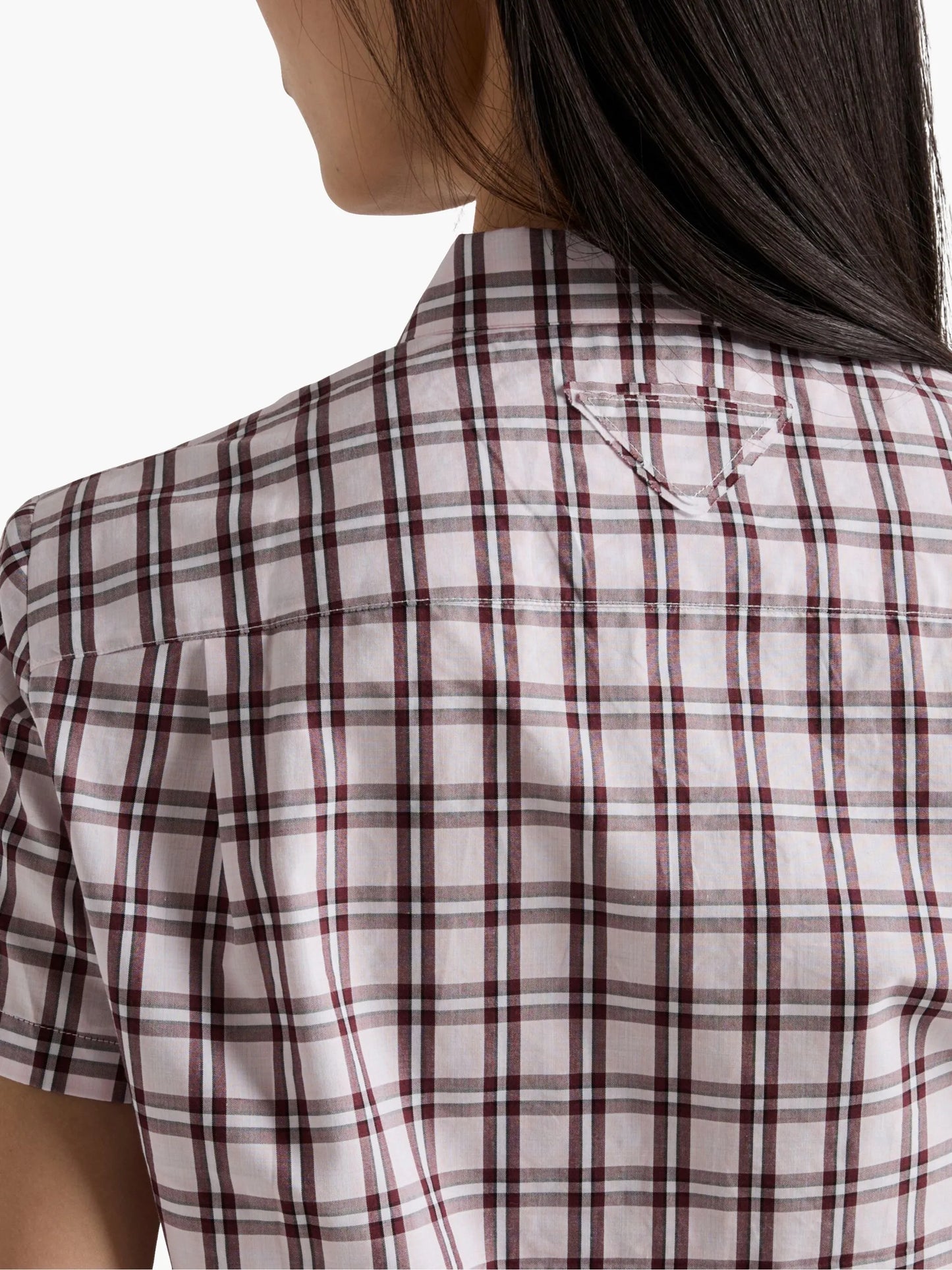 check-print cotton shirt