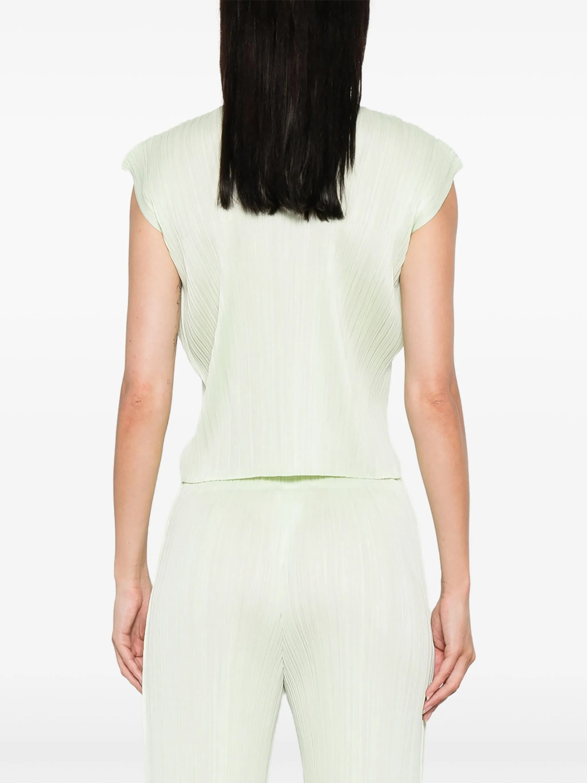 pleated panelled blouse