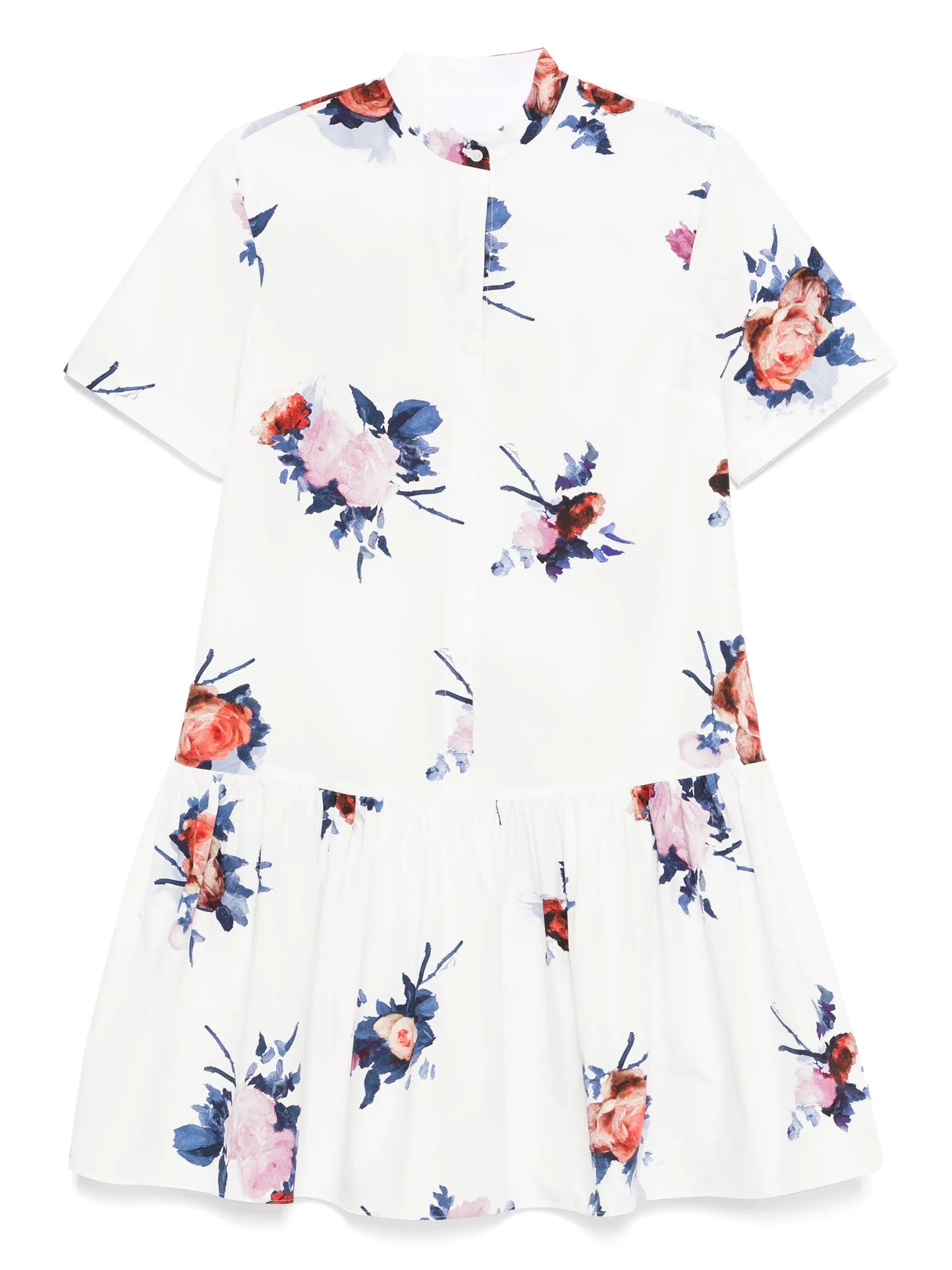 floral-print mini dress