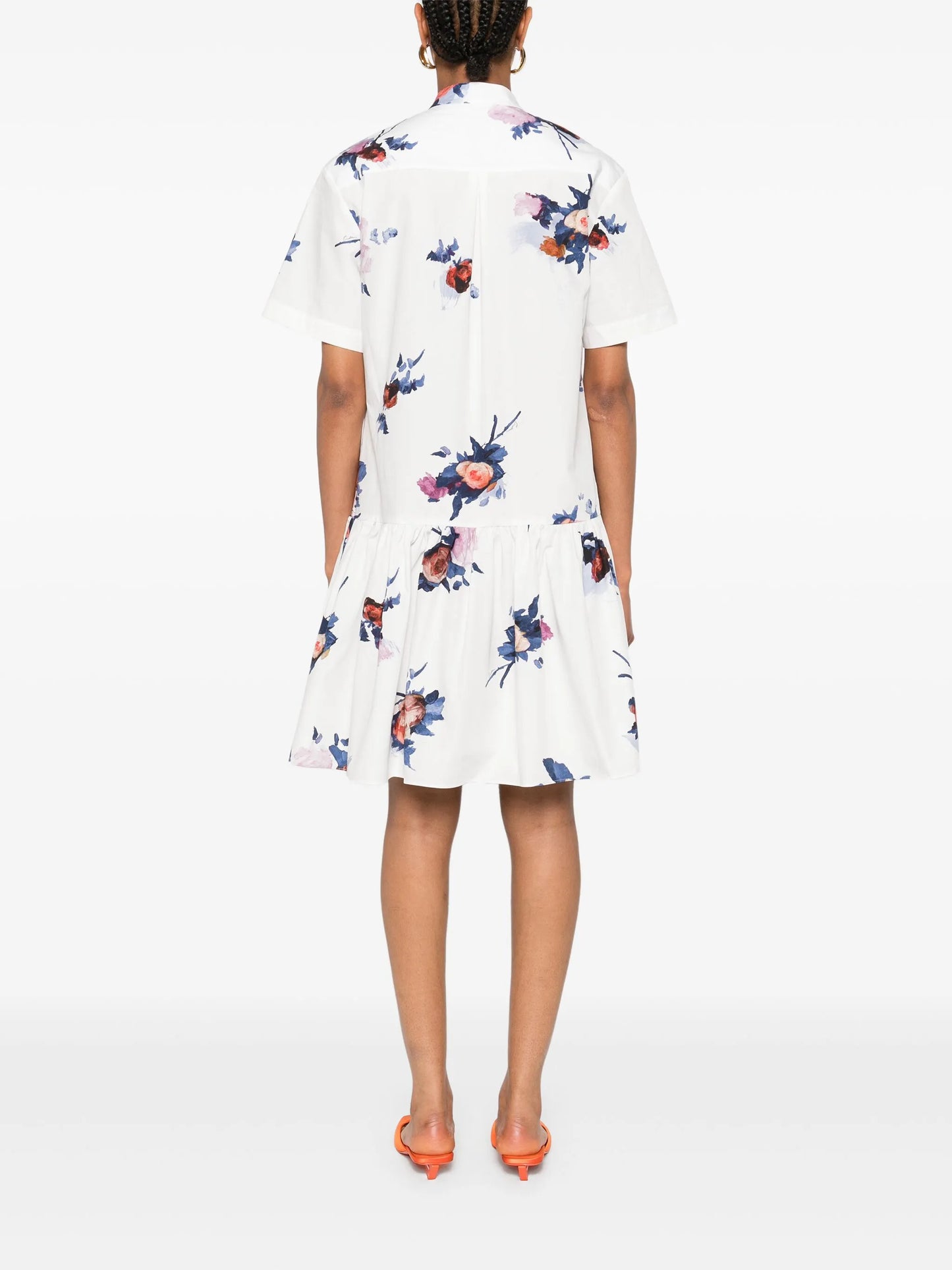 floral-print mini dress