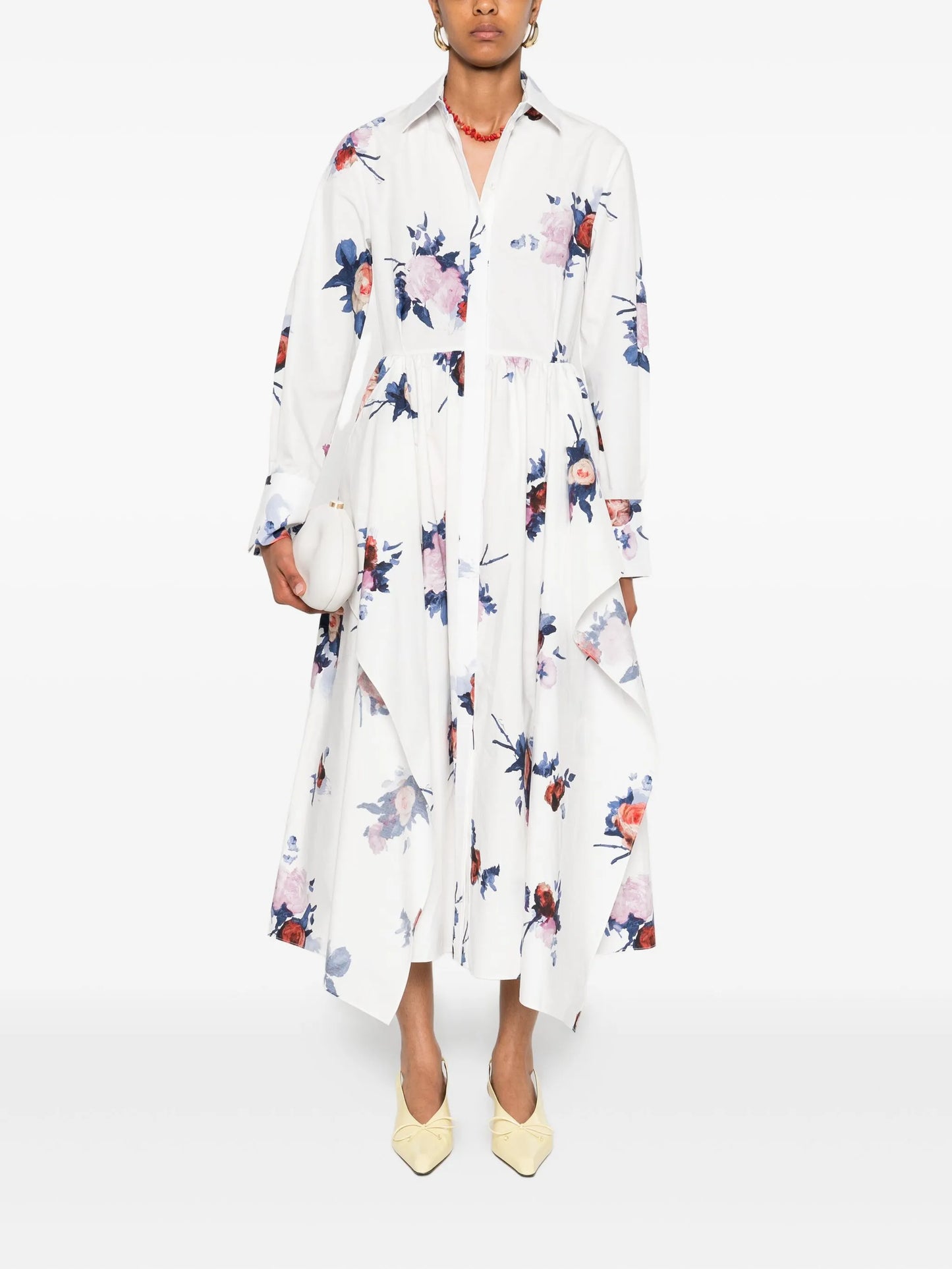 floral-print midi dress