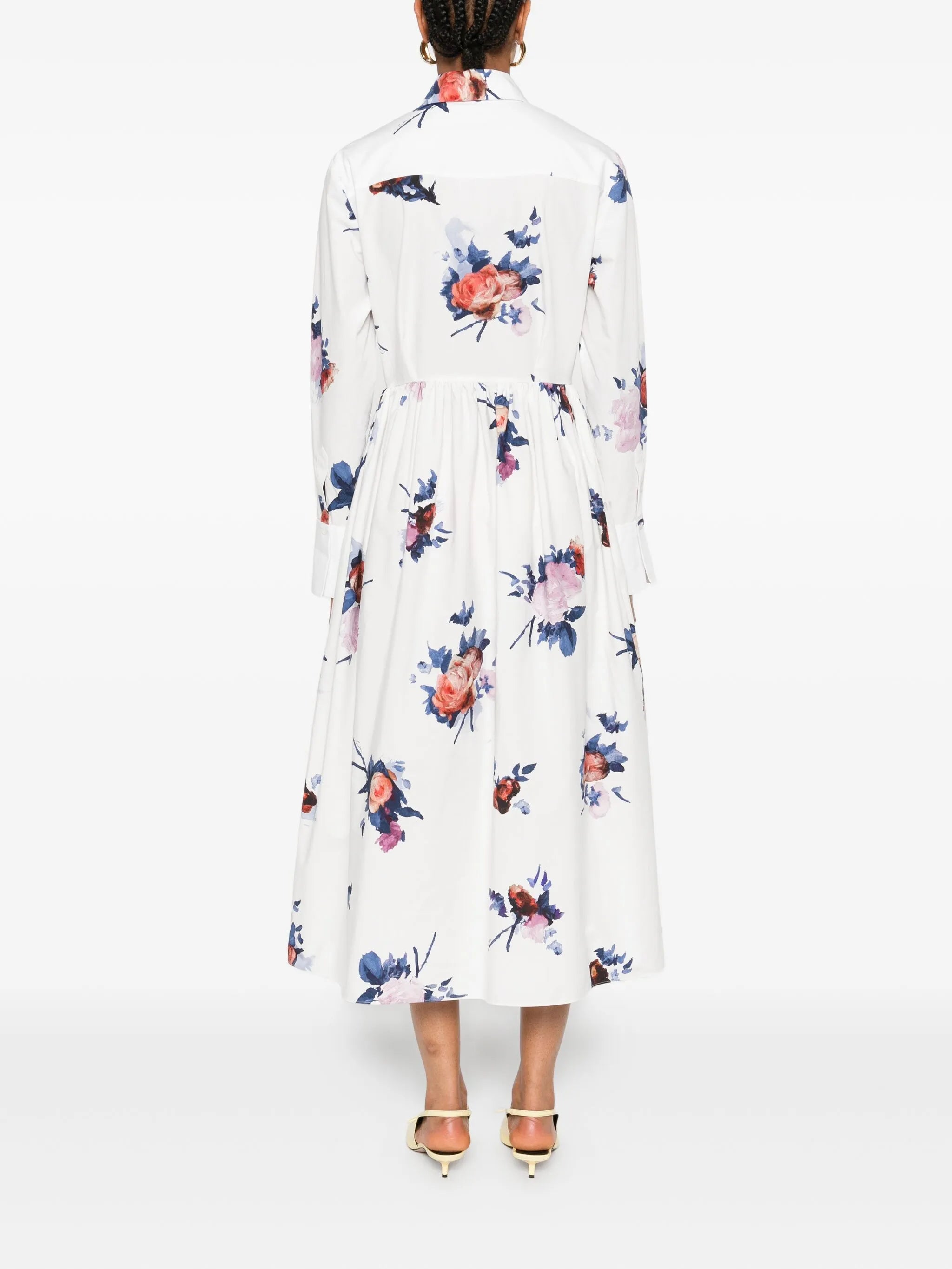 floral-print midi dress