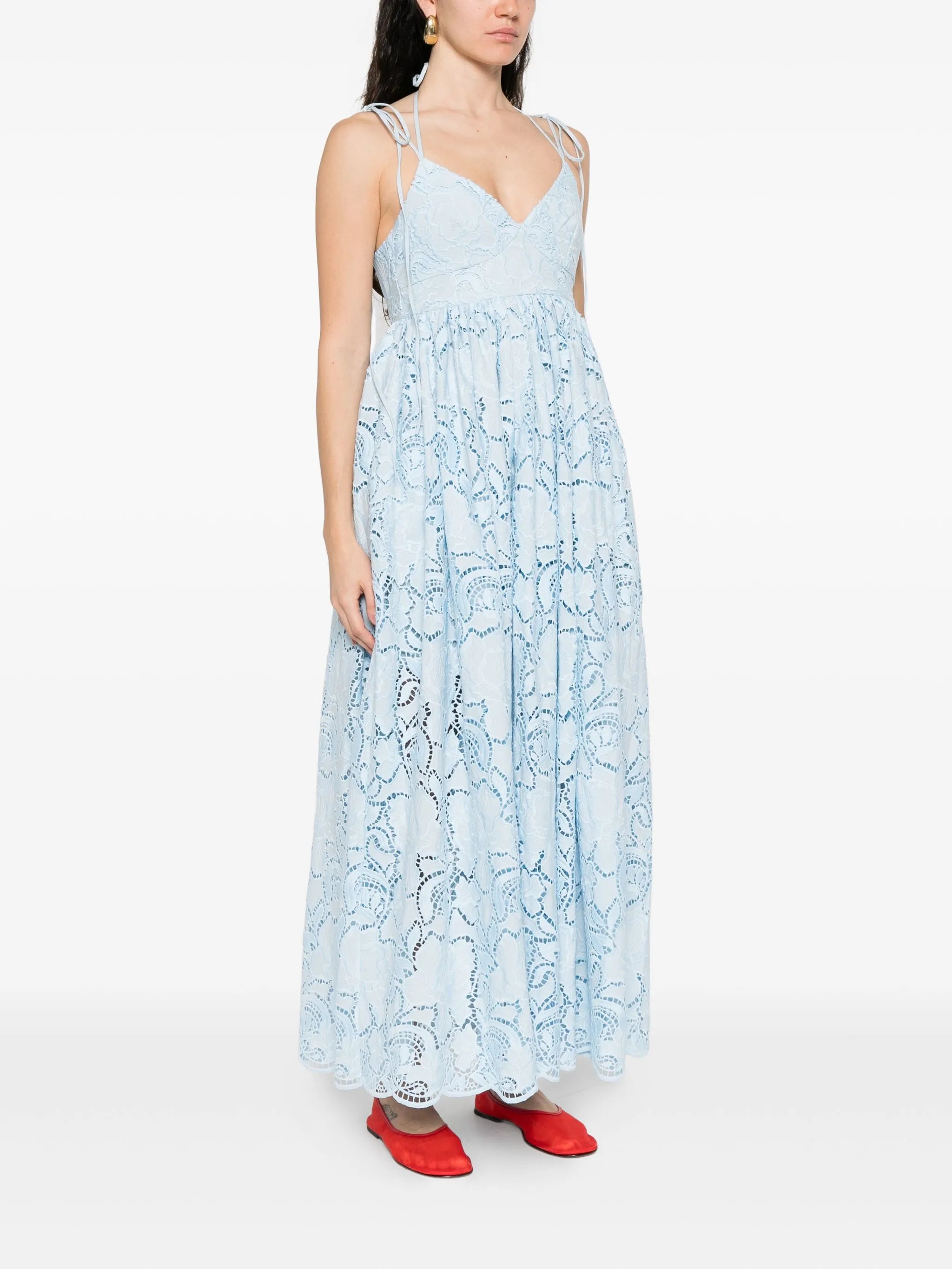 sleeveless midi dress