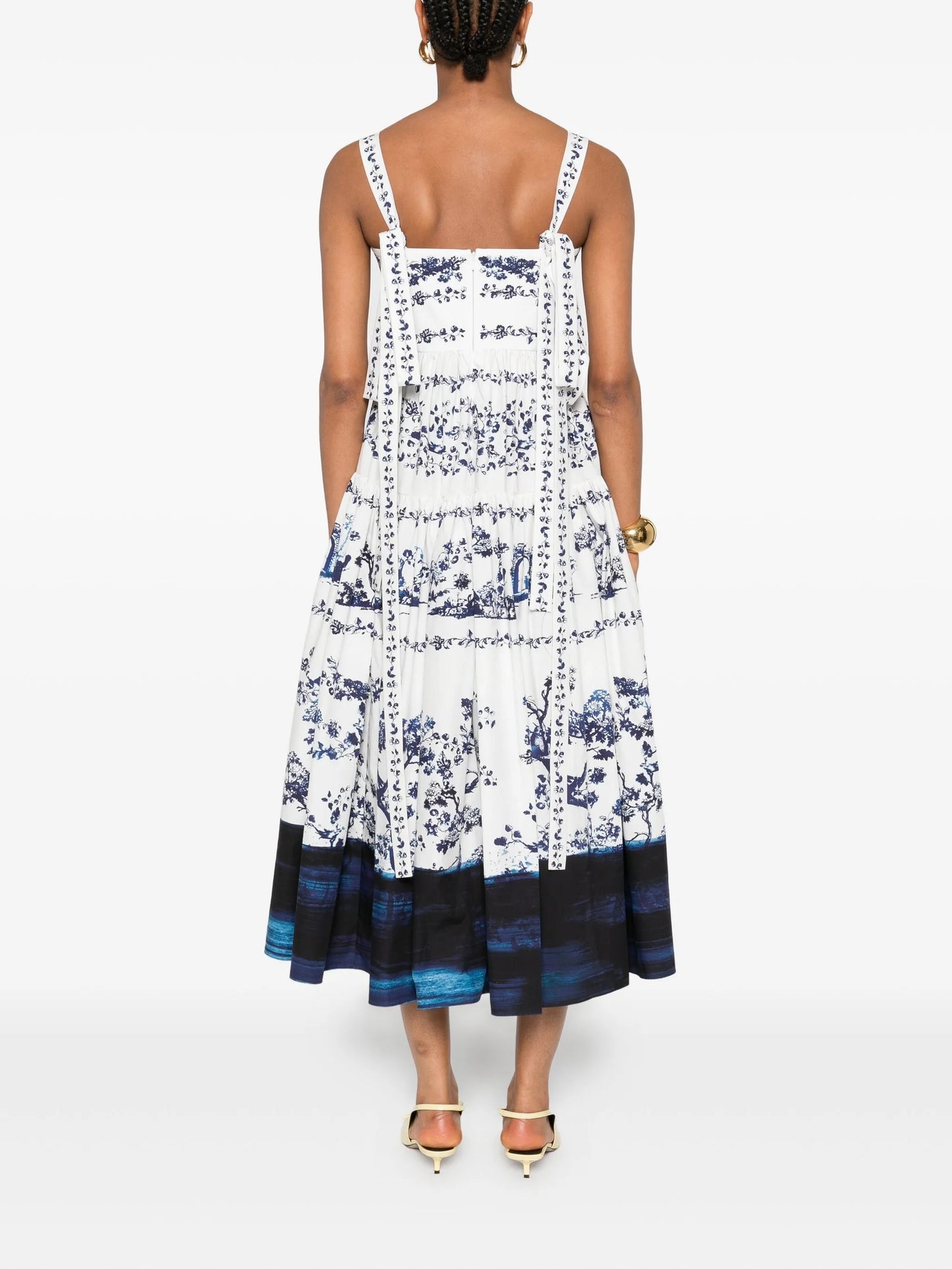floral-print midi dress