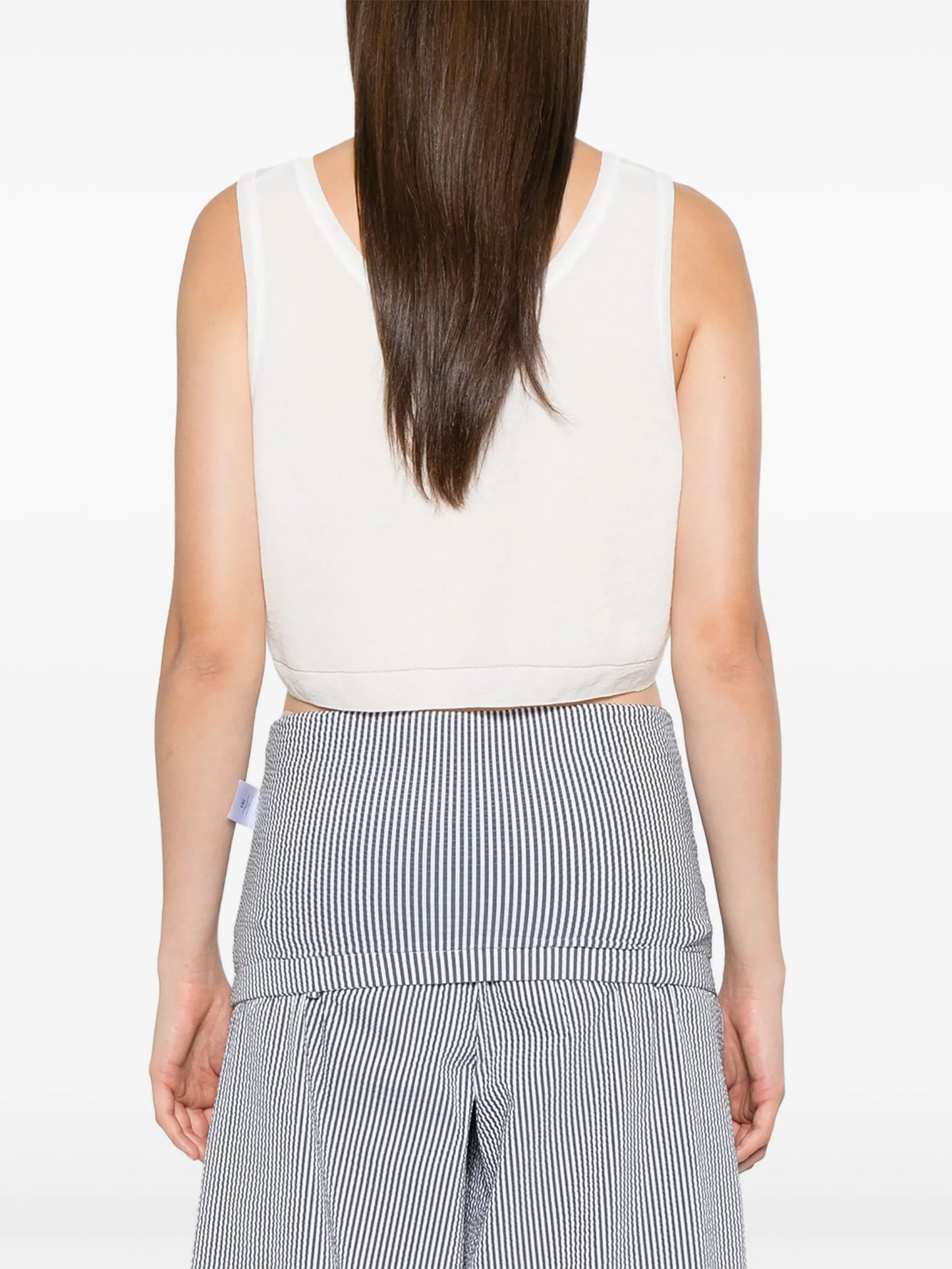 sleeveless cropped top