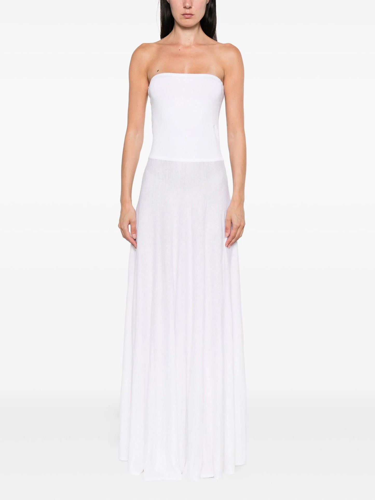 strapless maxi dress