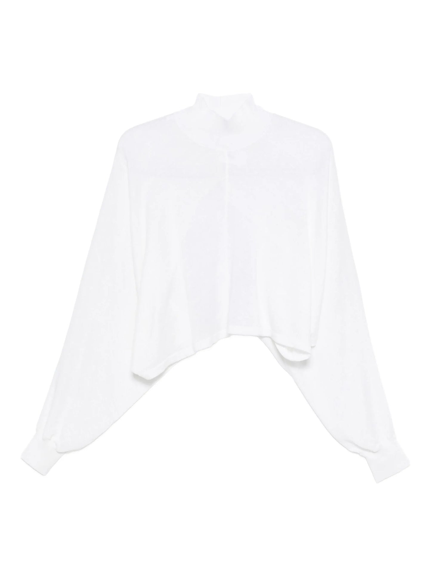 long-sleeved cropped blouse