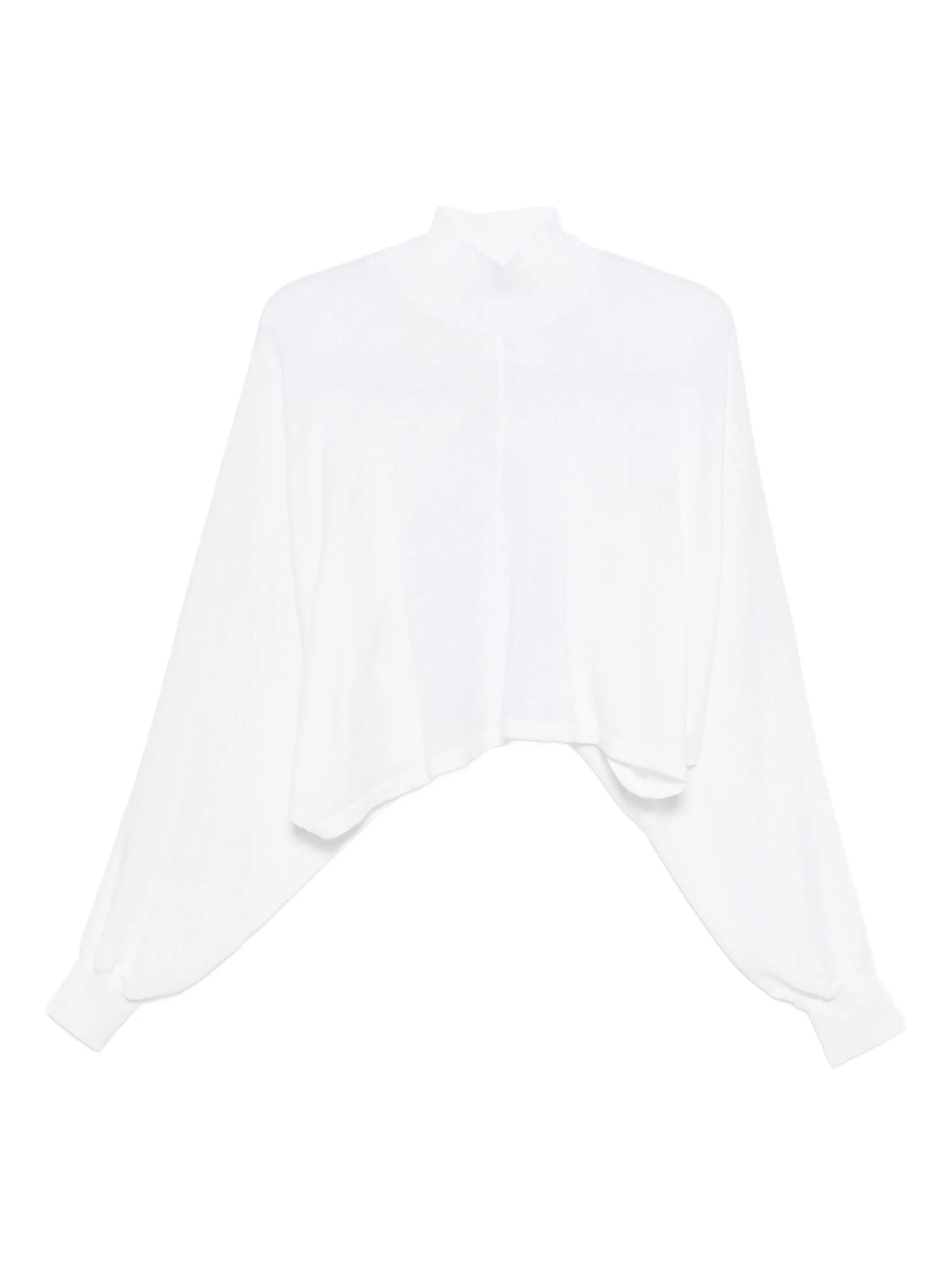 long-sleeved cropped blouse