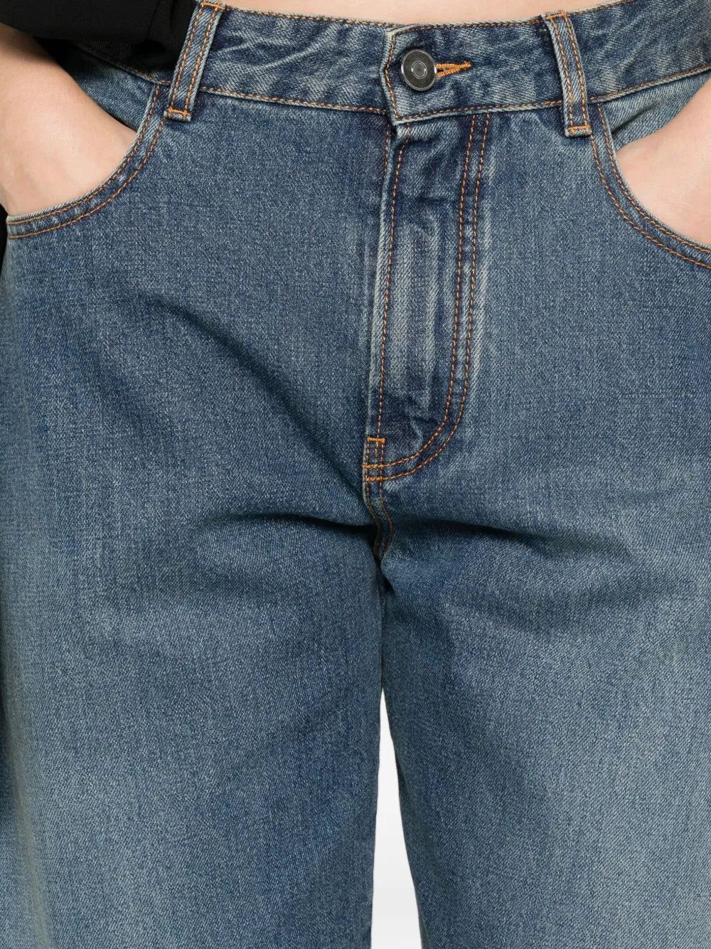 cotton-blend jeans
