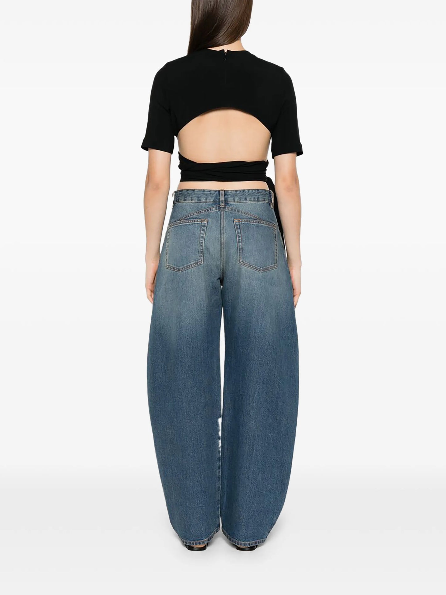 wrap-effect cut-out top