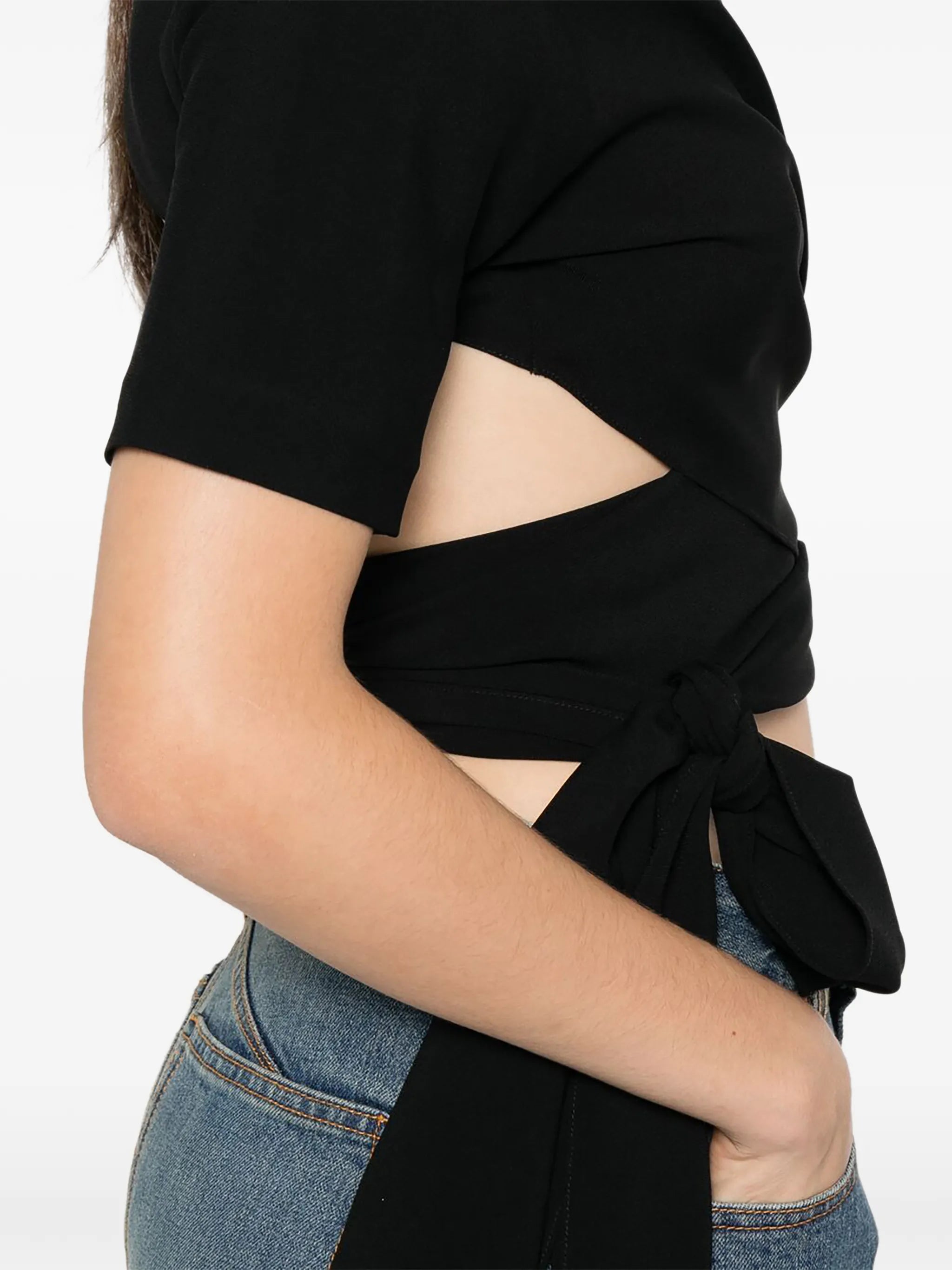 wrap-effect cut-out top