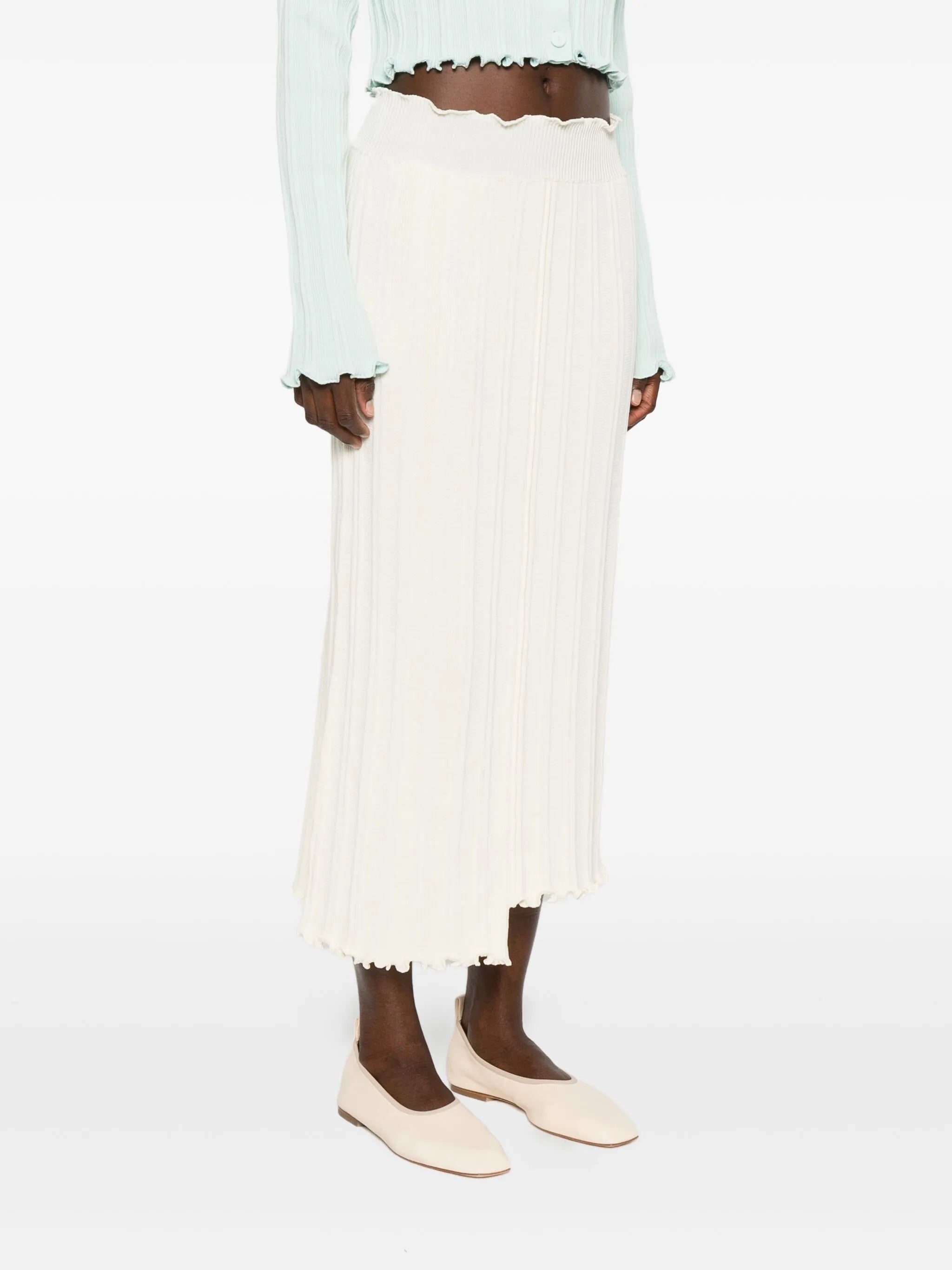 asymmetric midi skirt