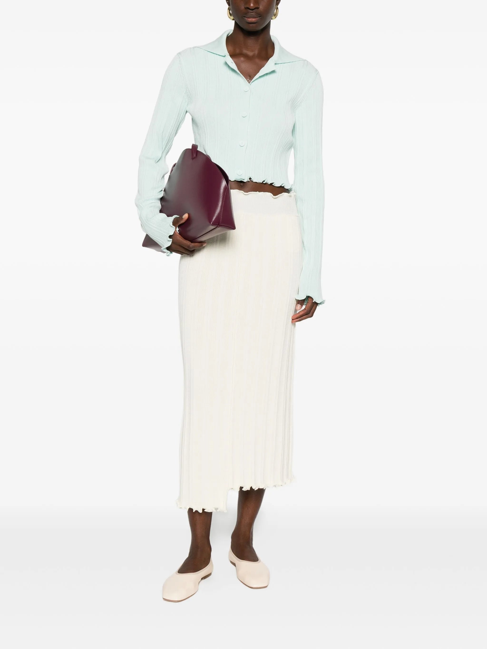 asymmetric midi skirt