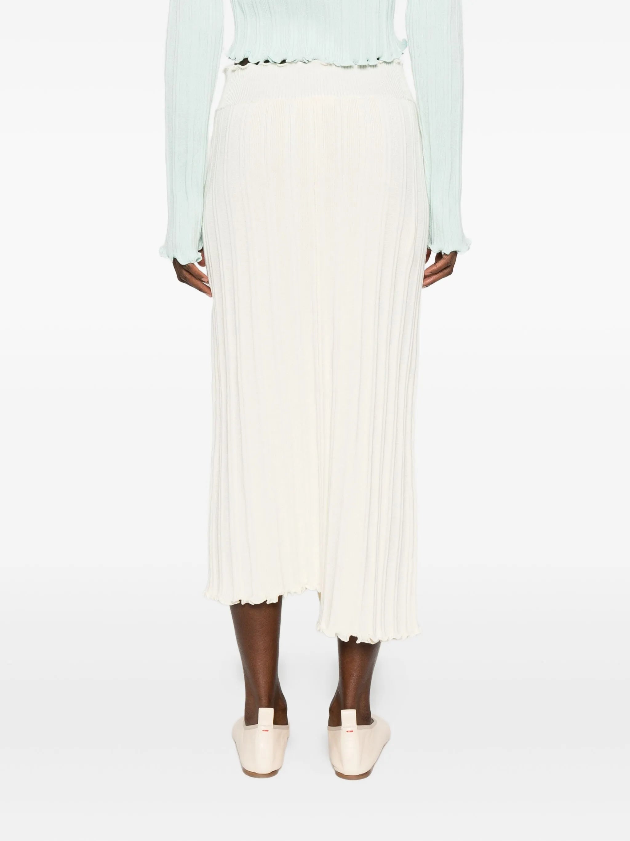 asymmetric midi skirt