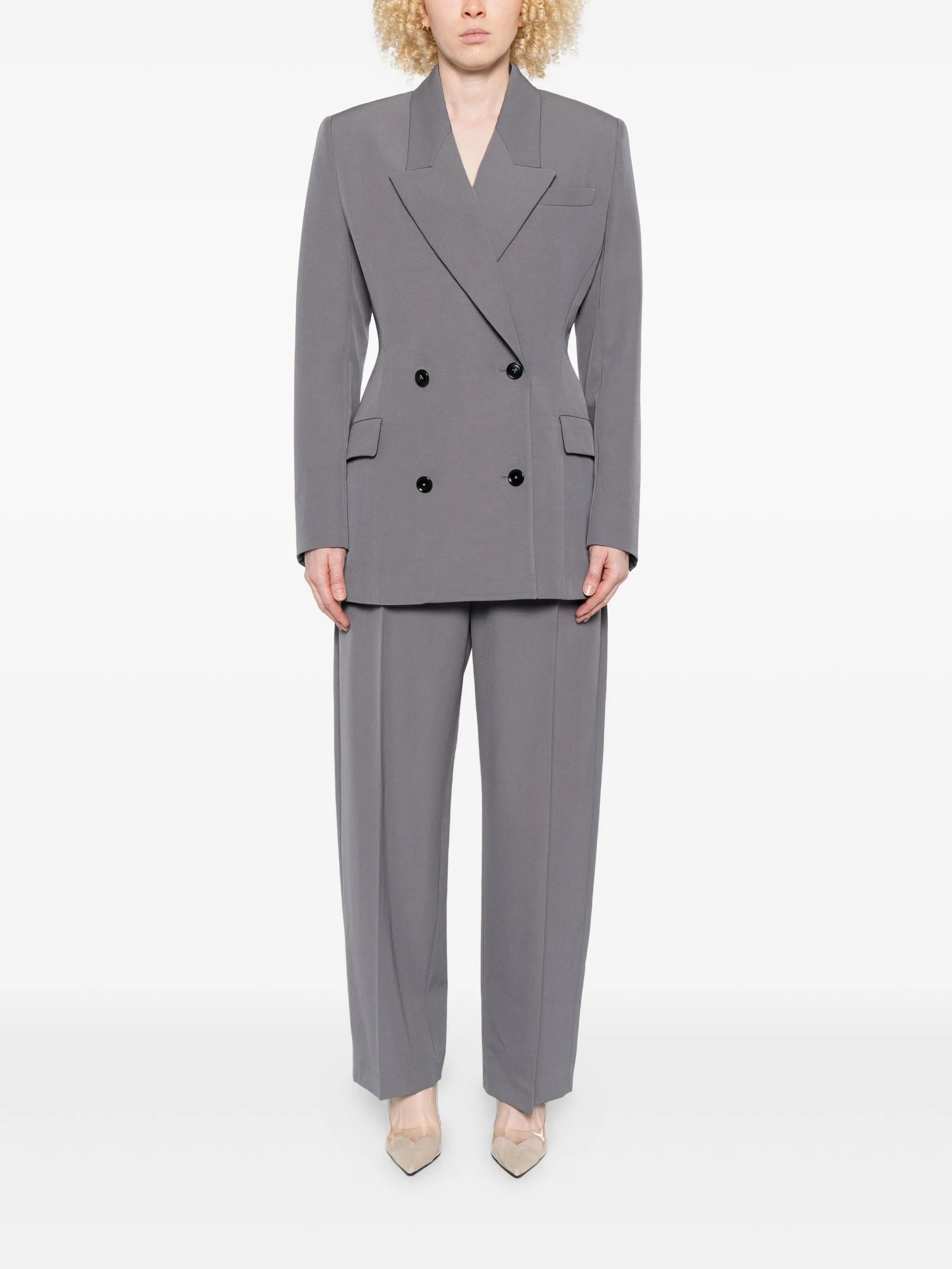 wool double-breasted blazer