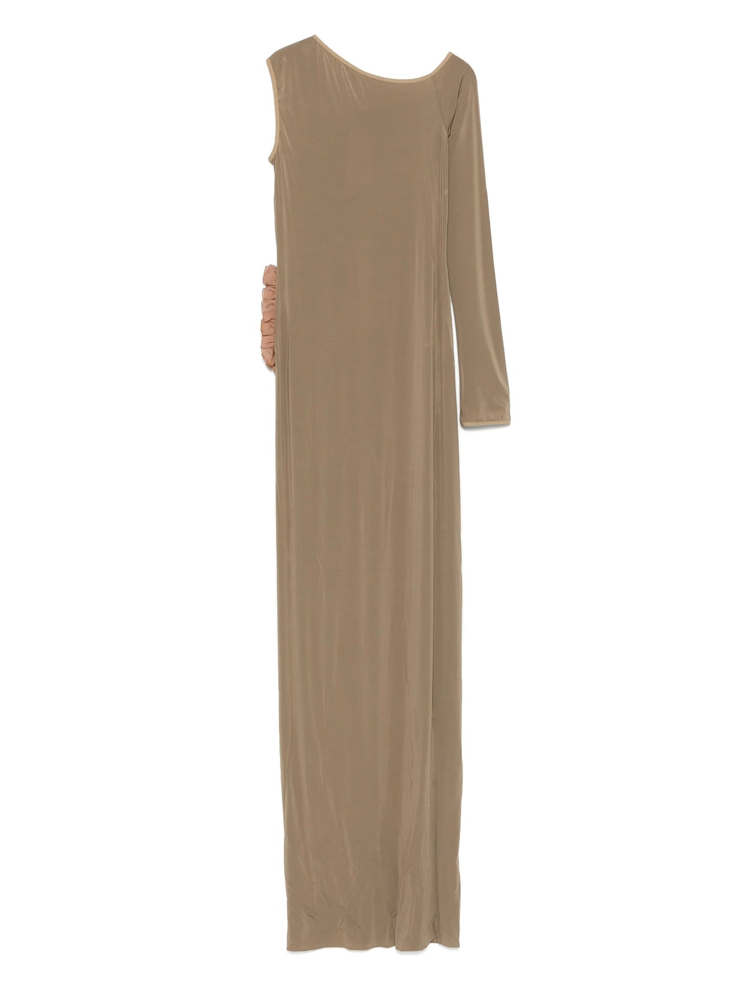 one-sleeve maxi dress