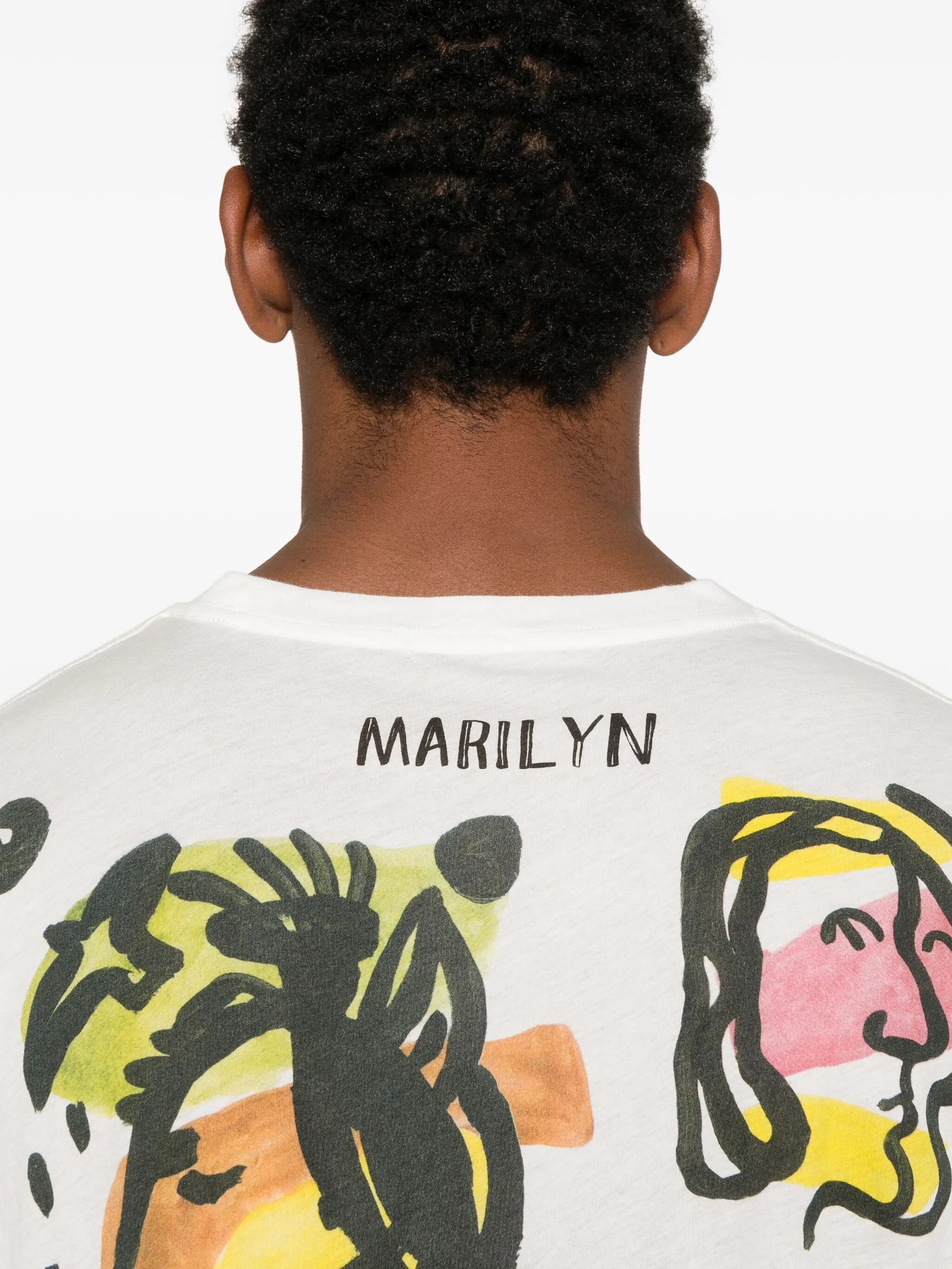 horse-print collage T-shirt