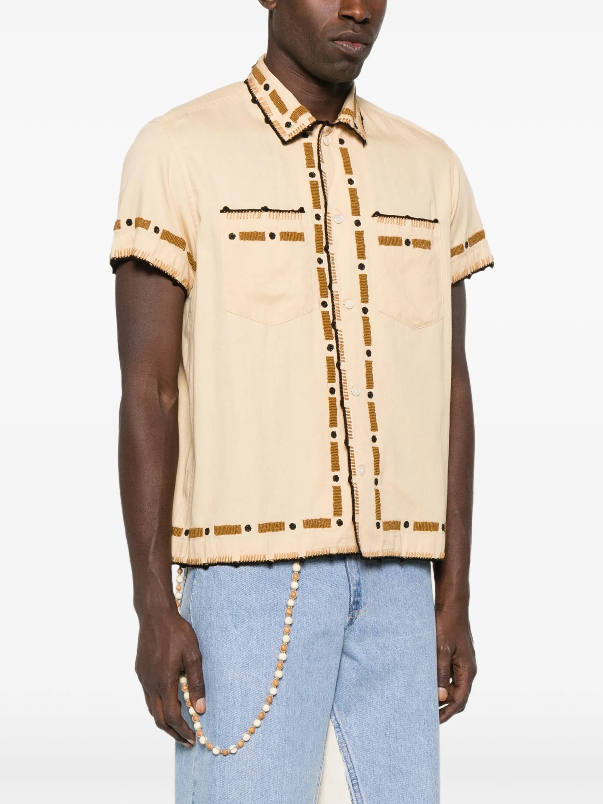 beaded embroidered shirt