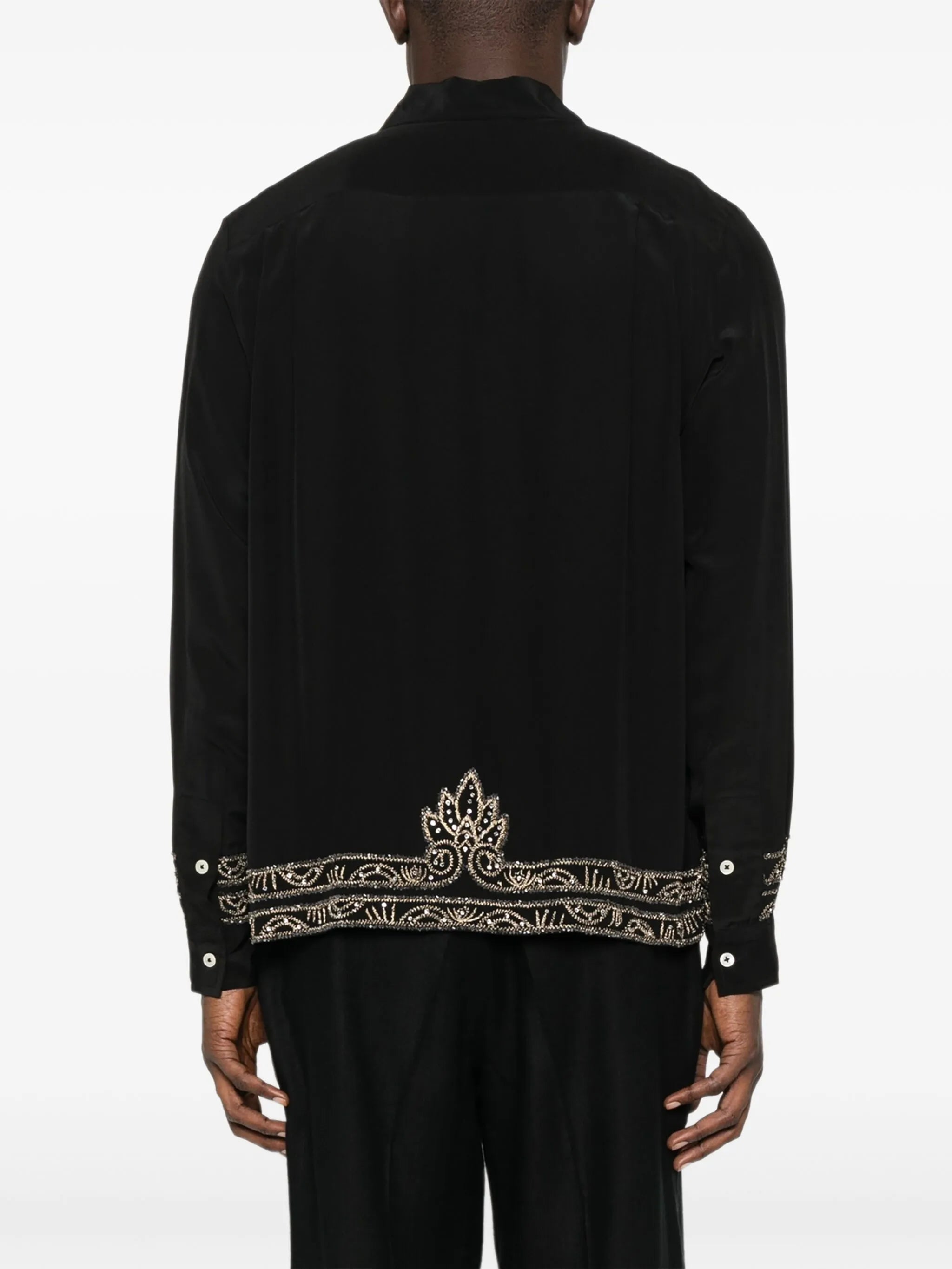 beaded-embellishment shirt