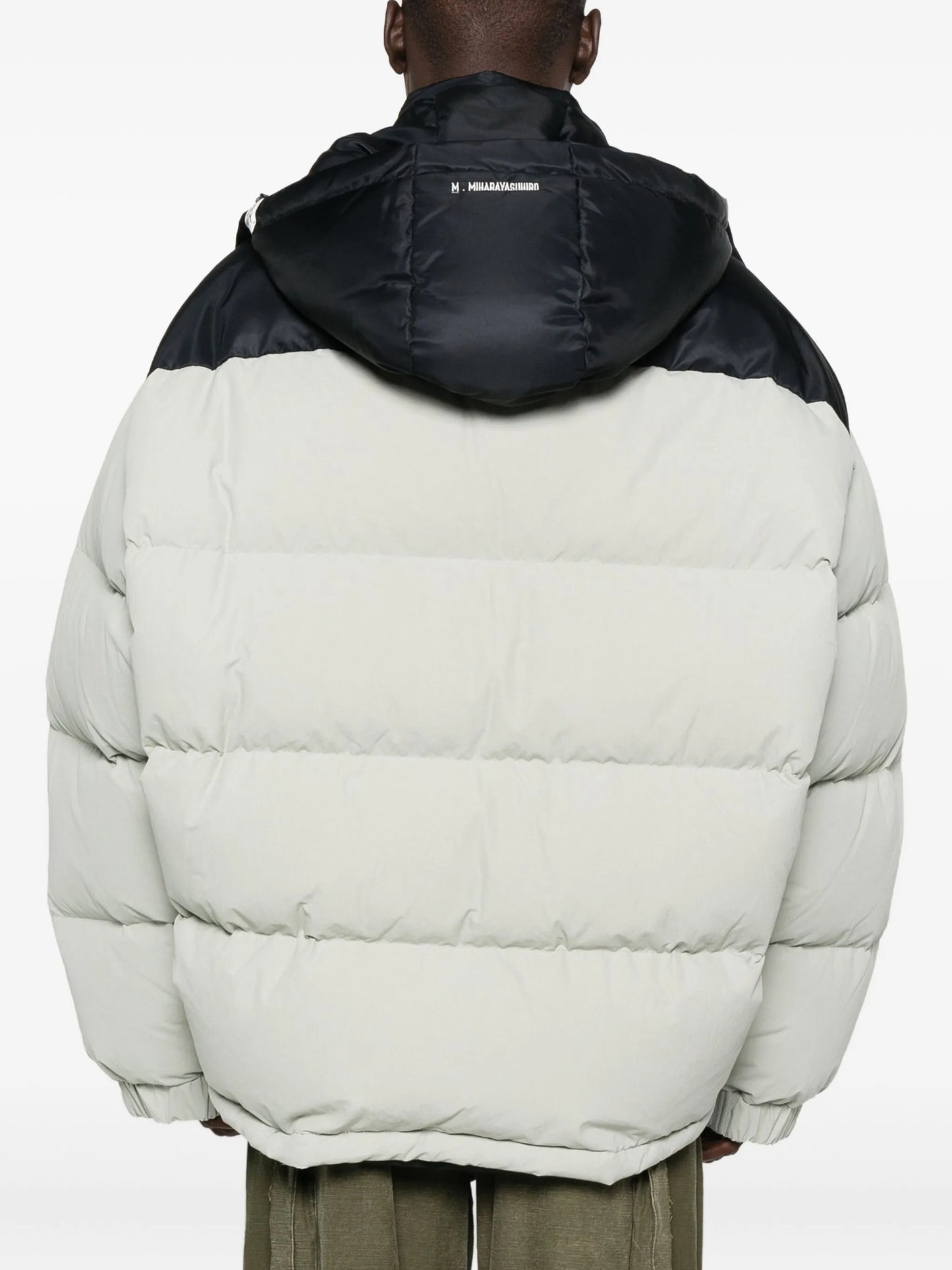 colour-blocked padded coat
