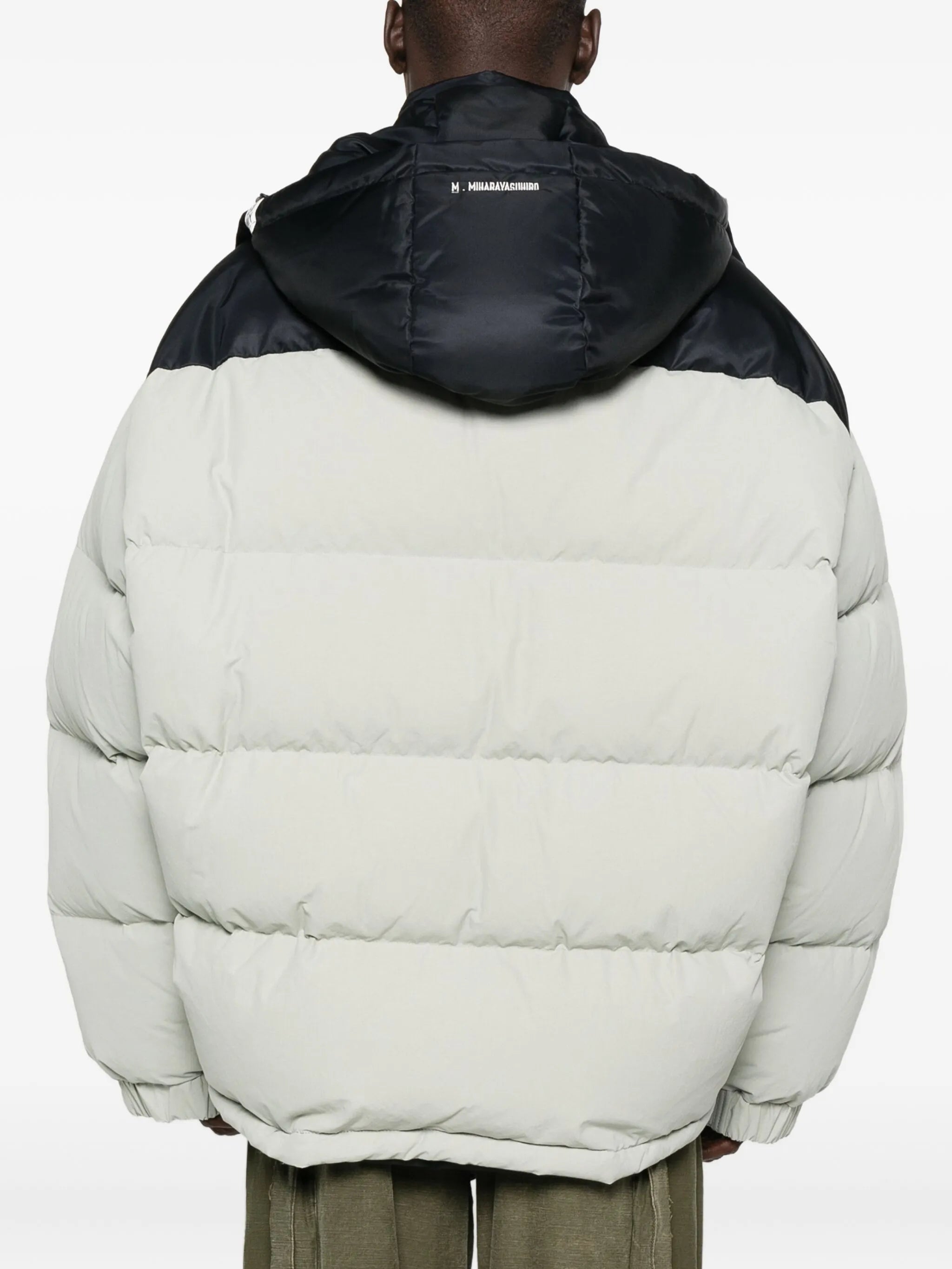 colour-blocked padded coat