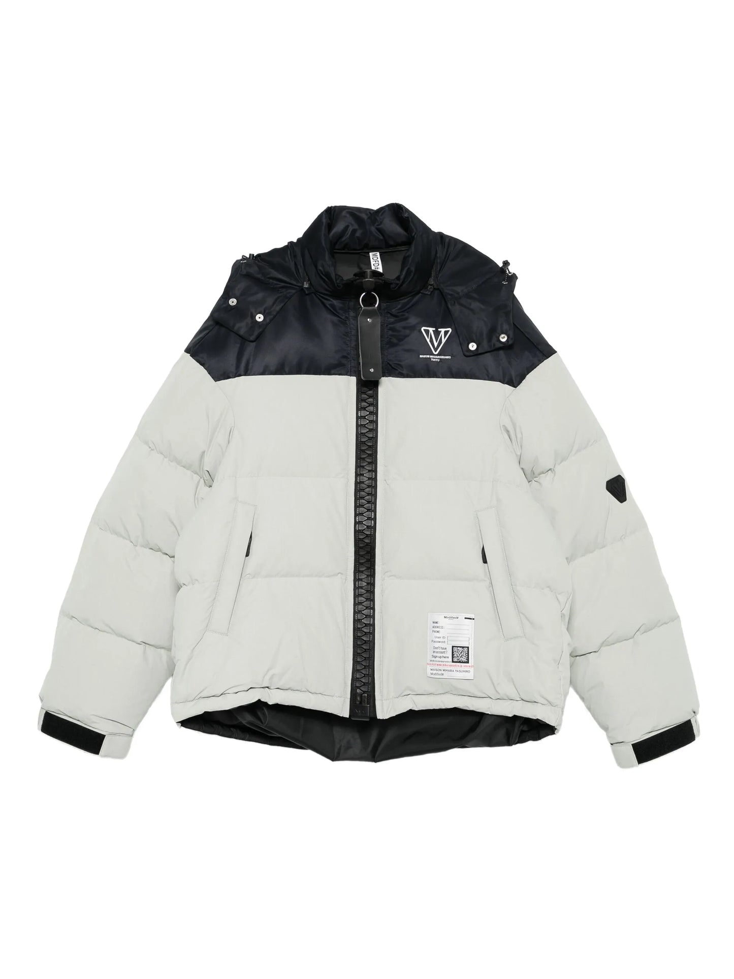 colour-blocked padded coat
