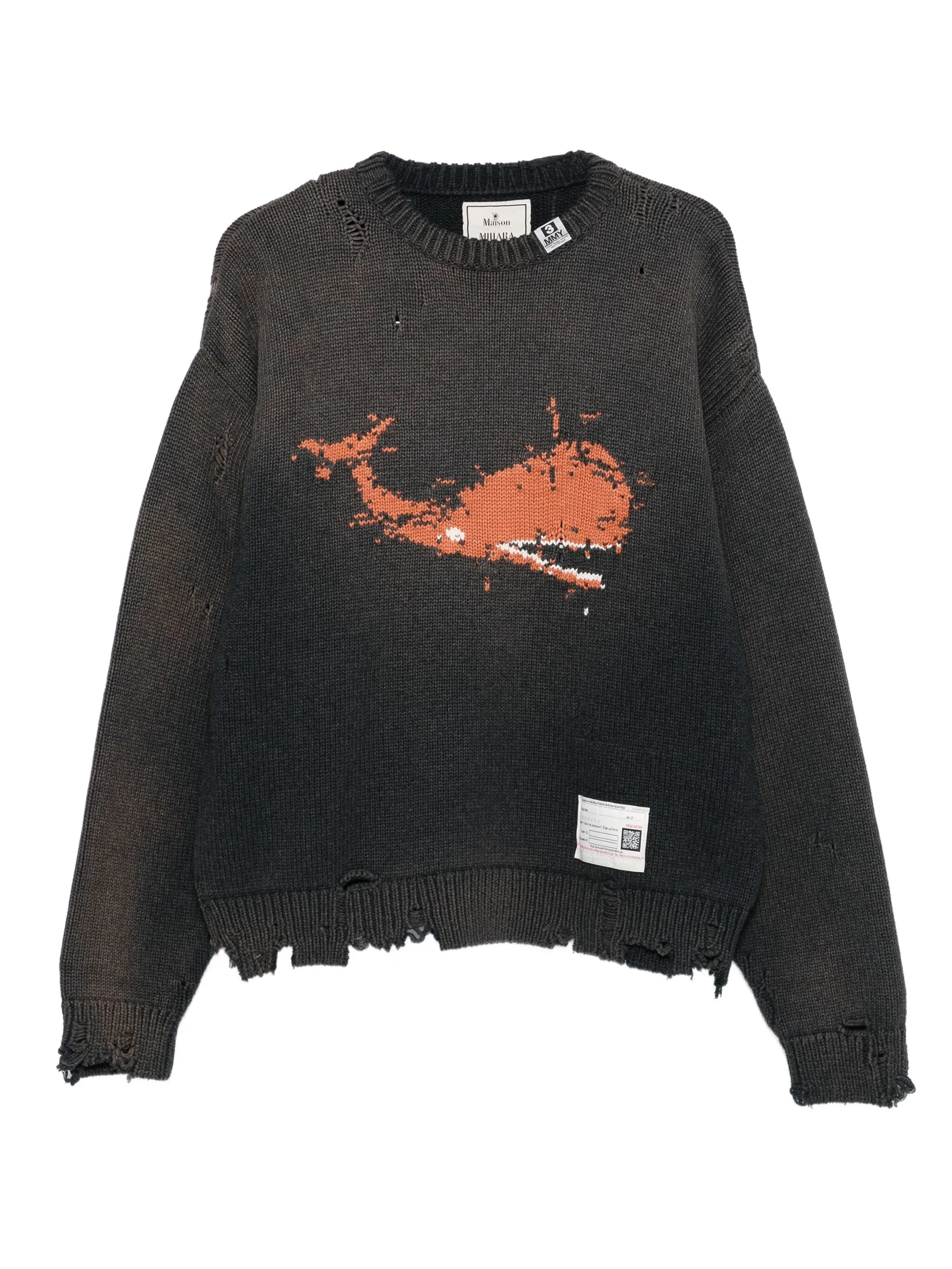 whale intarsia-knit sweater