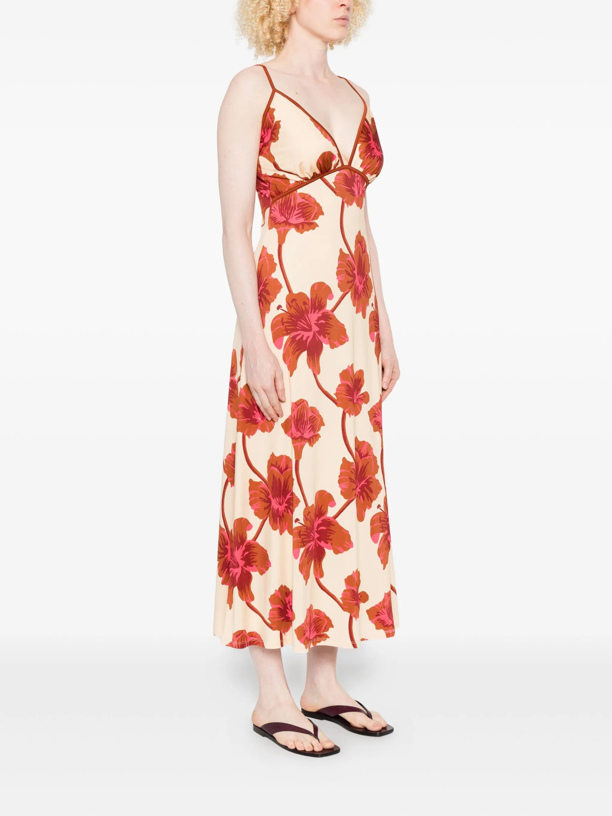 Sendero de Astromelias midi dress