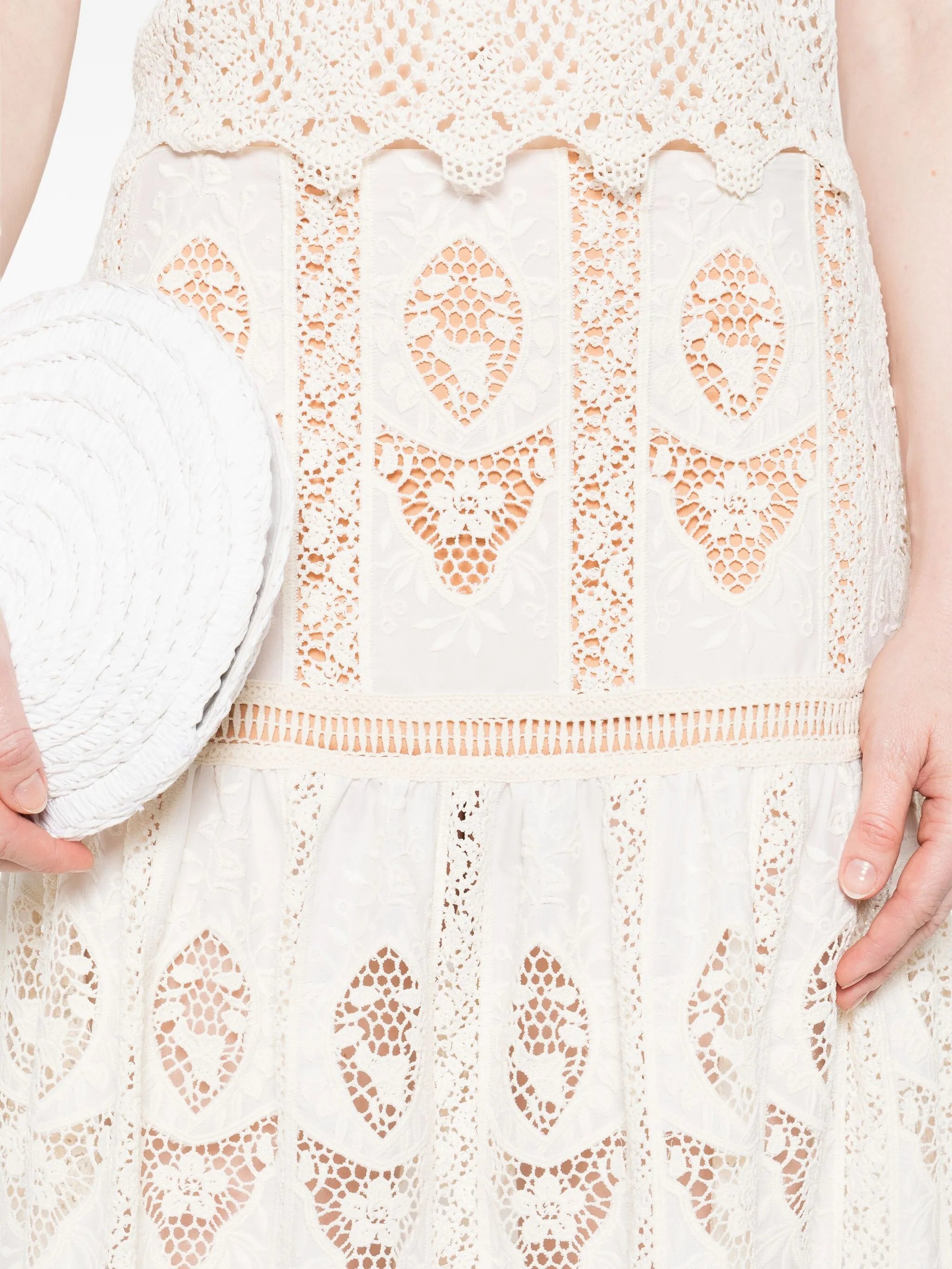 lace tiered maxi skirt