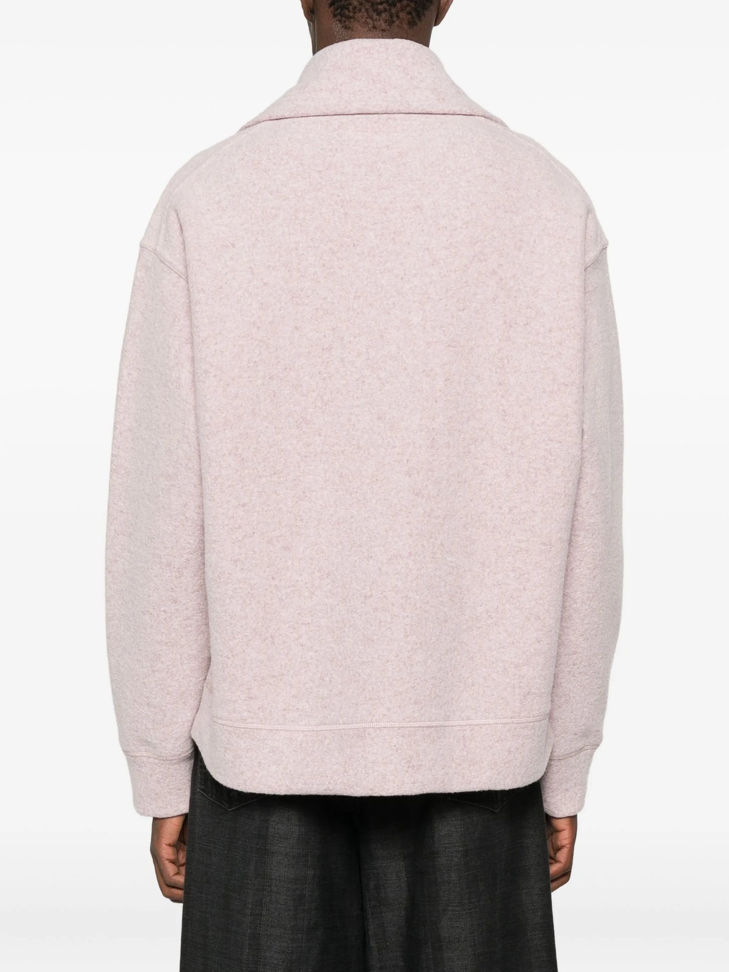 high-neck sweatshirt