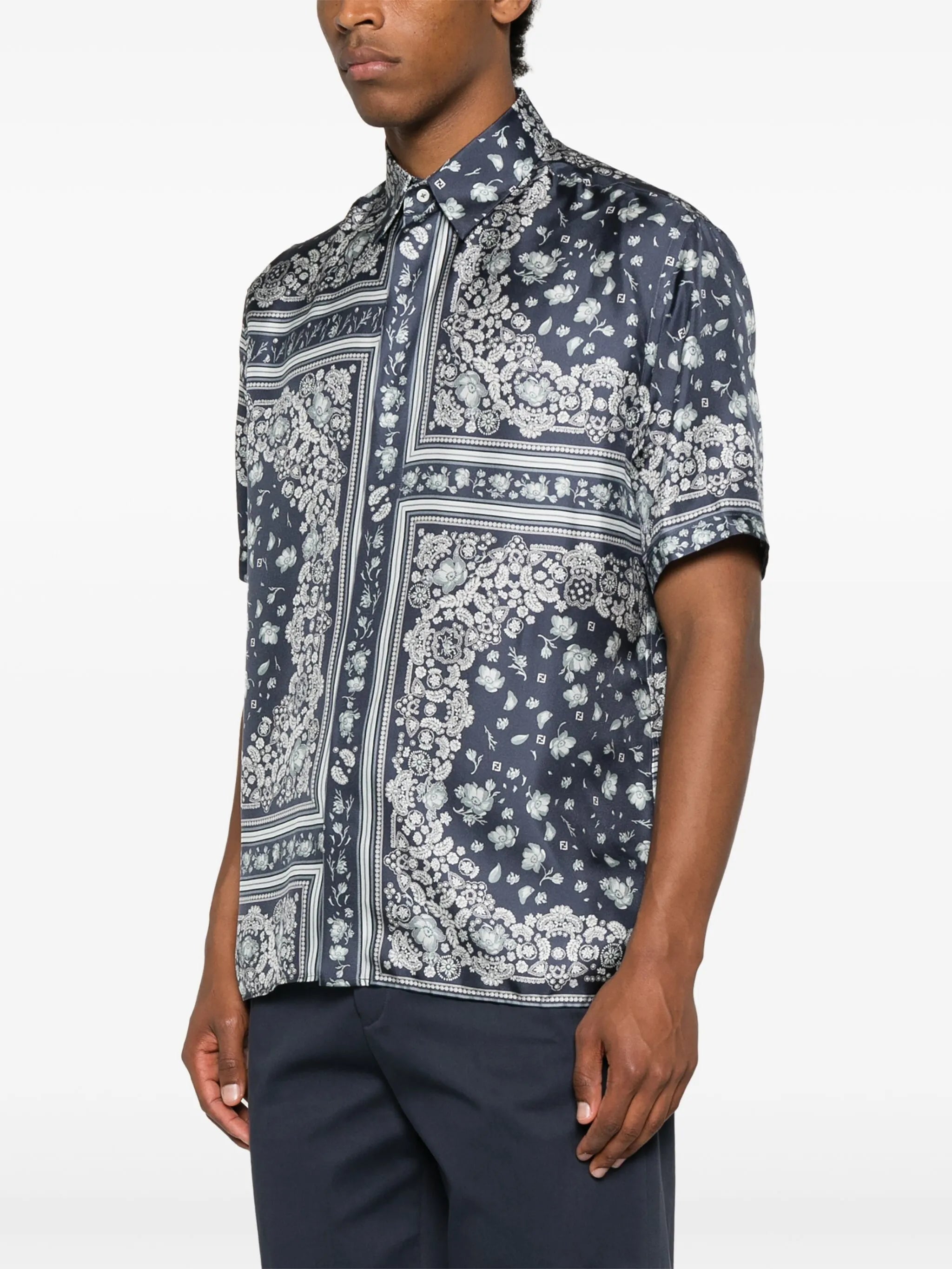 bandana-print shirt