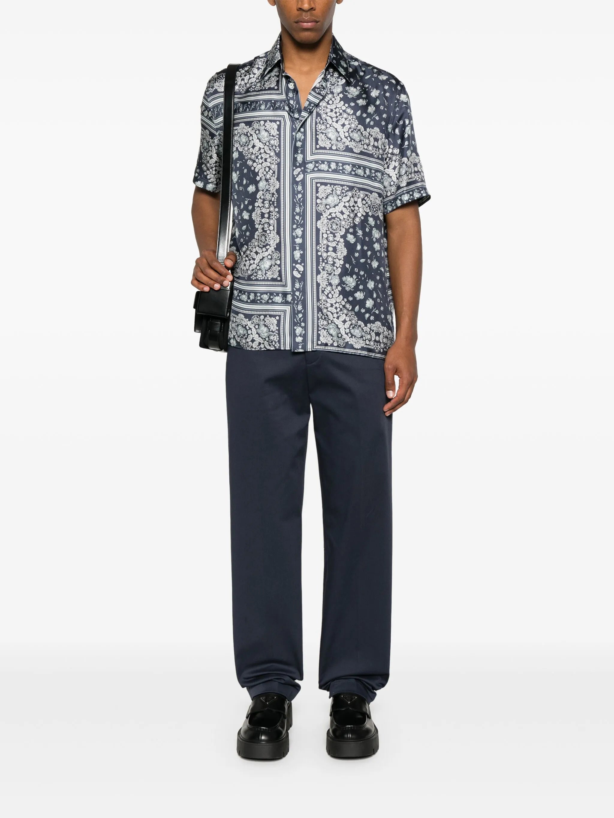bandana-print shirt