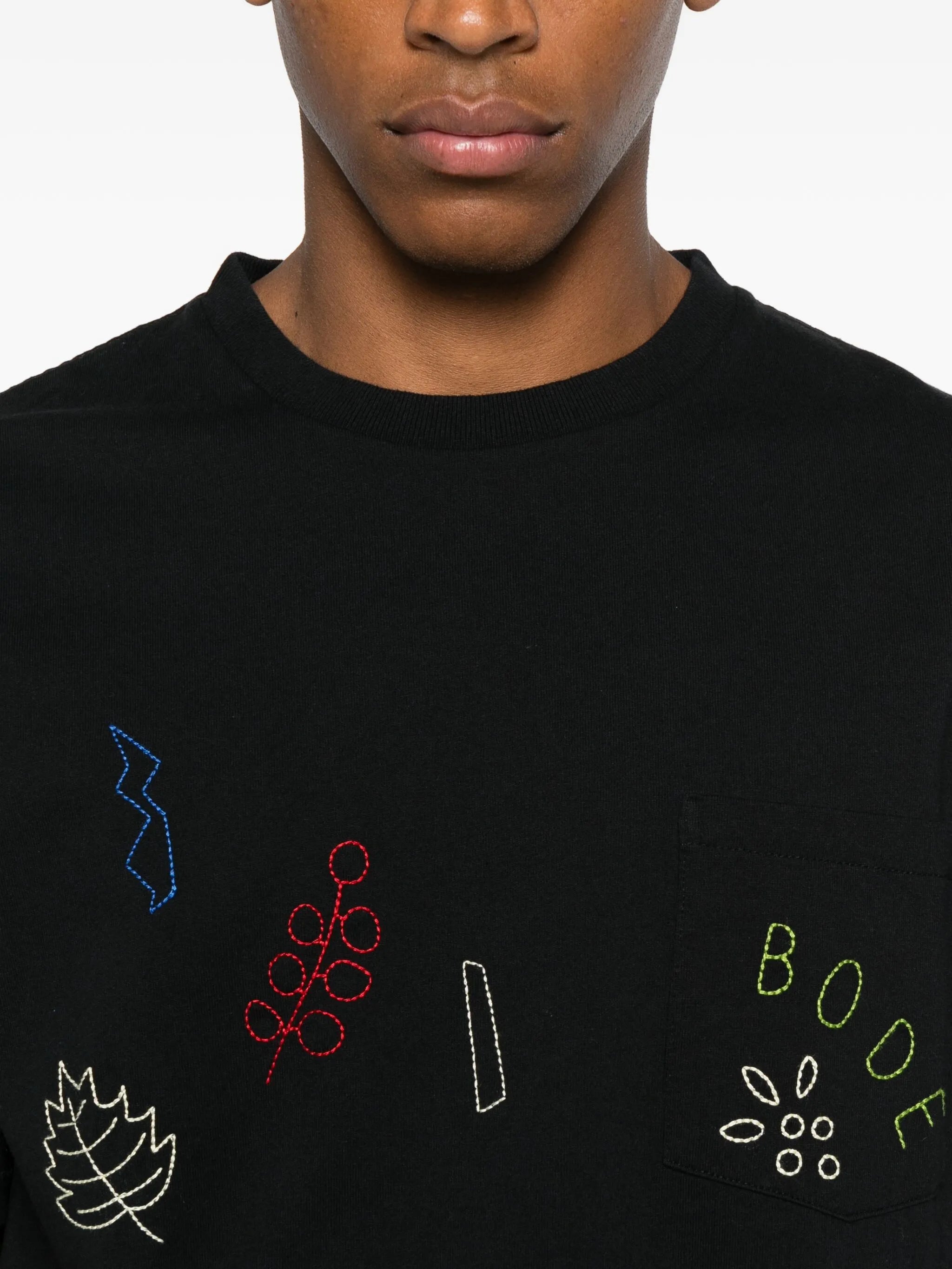 embroidered pocket T-shirt