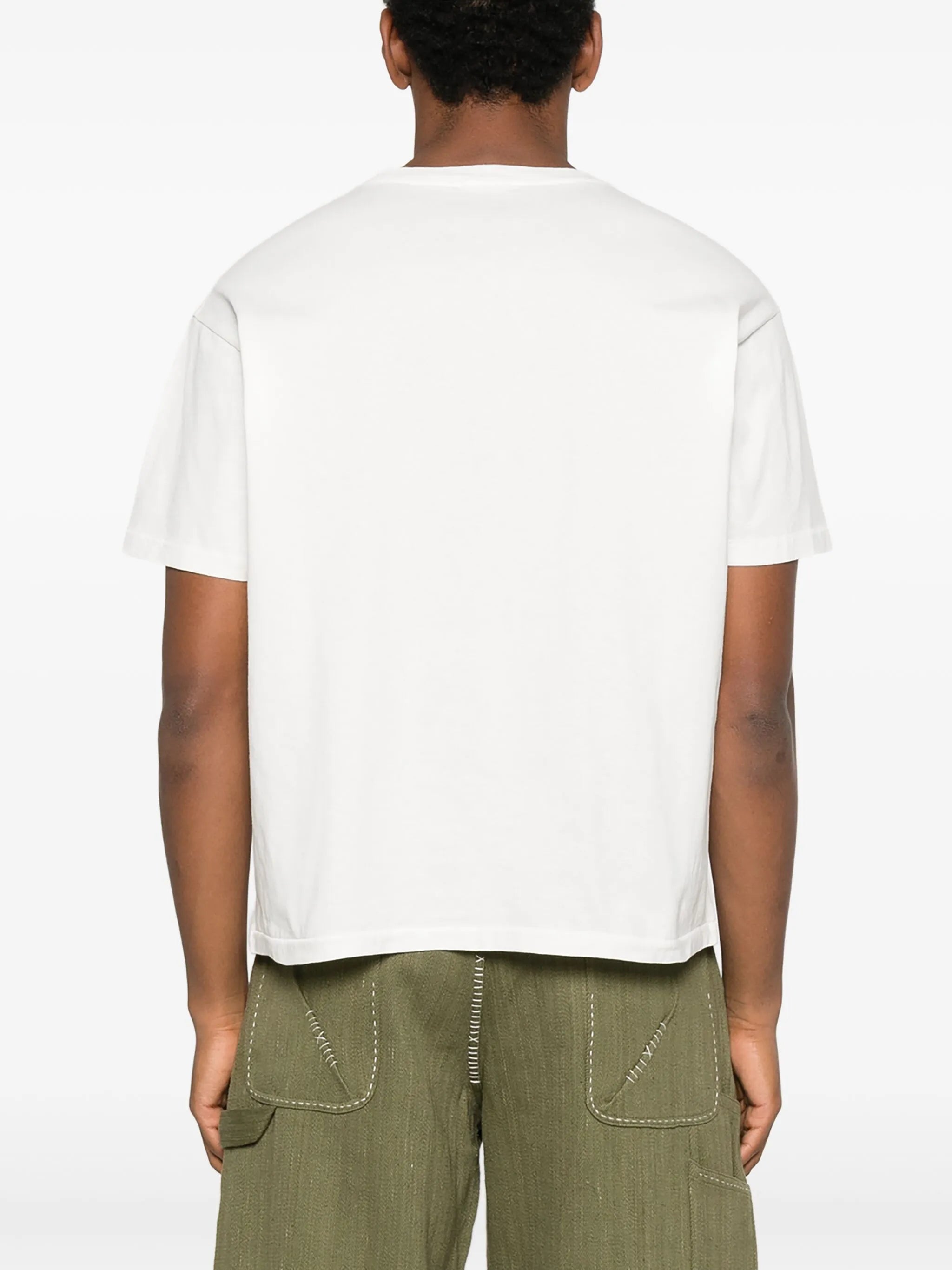 hat-print T-shirt