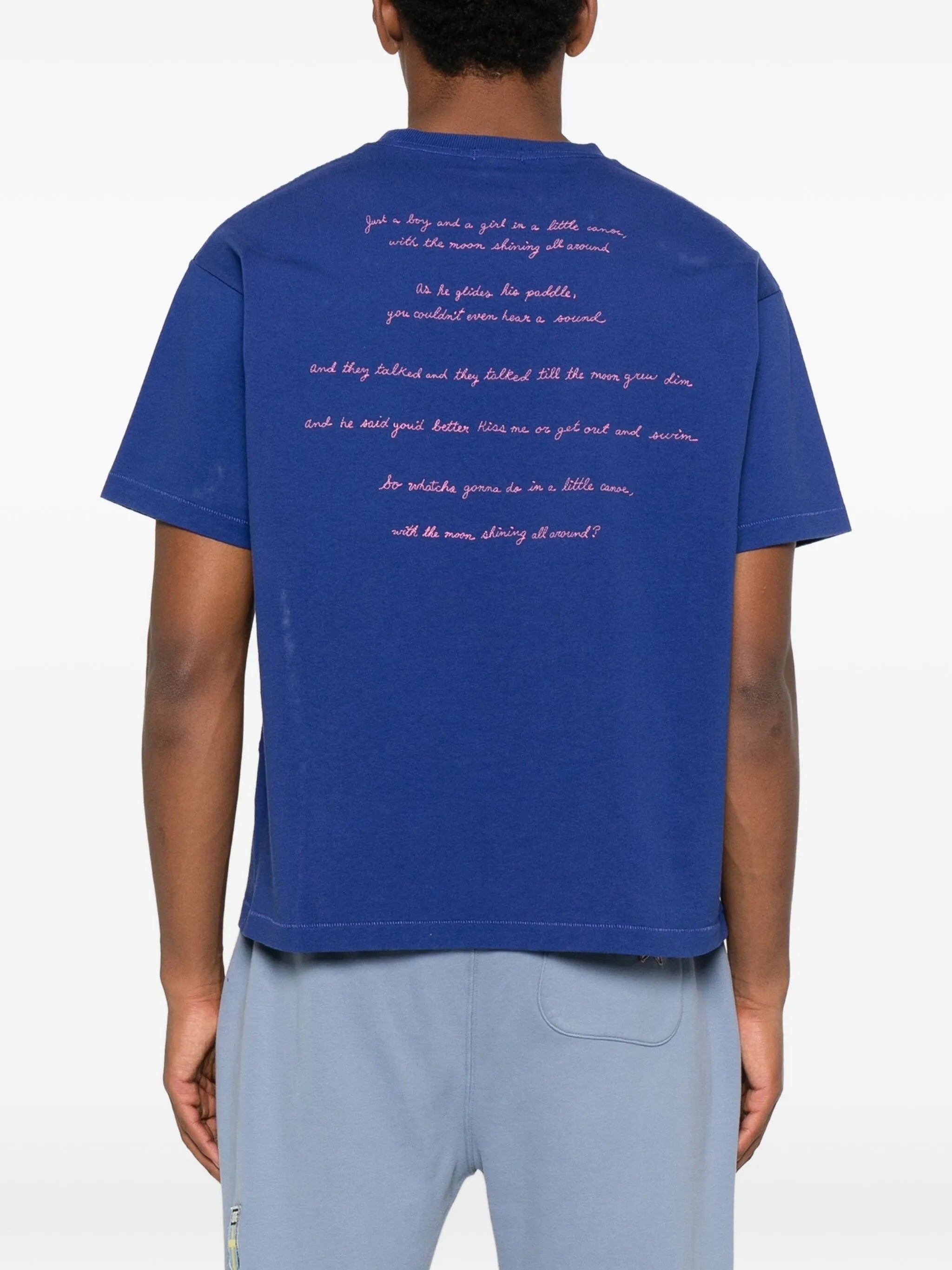 pocket moon-face T-shirt