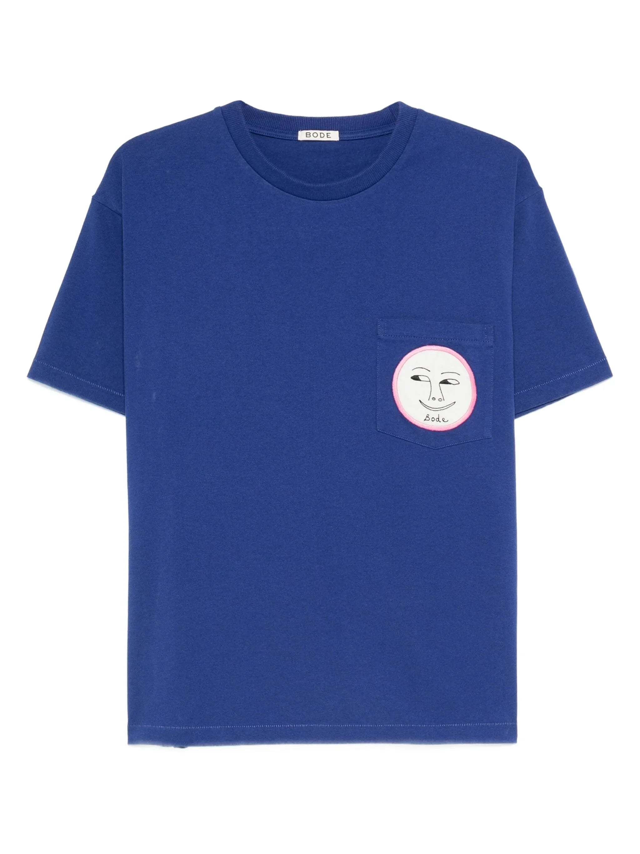 pocket moon-face T-shirt