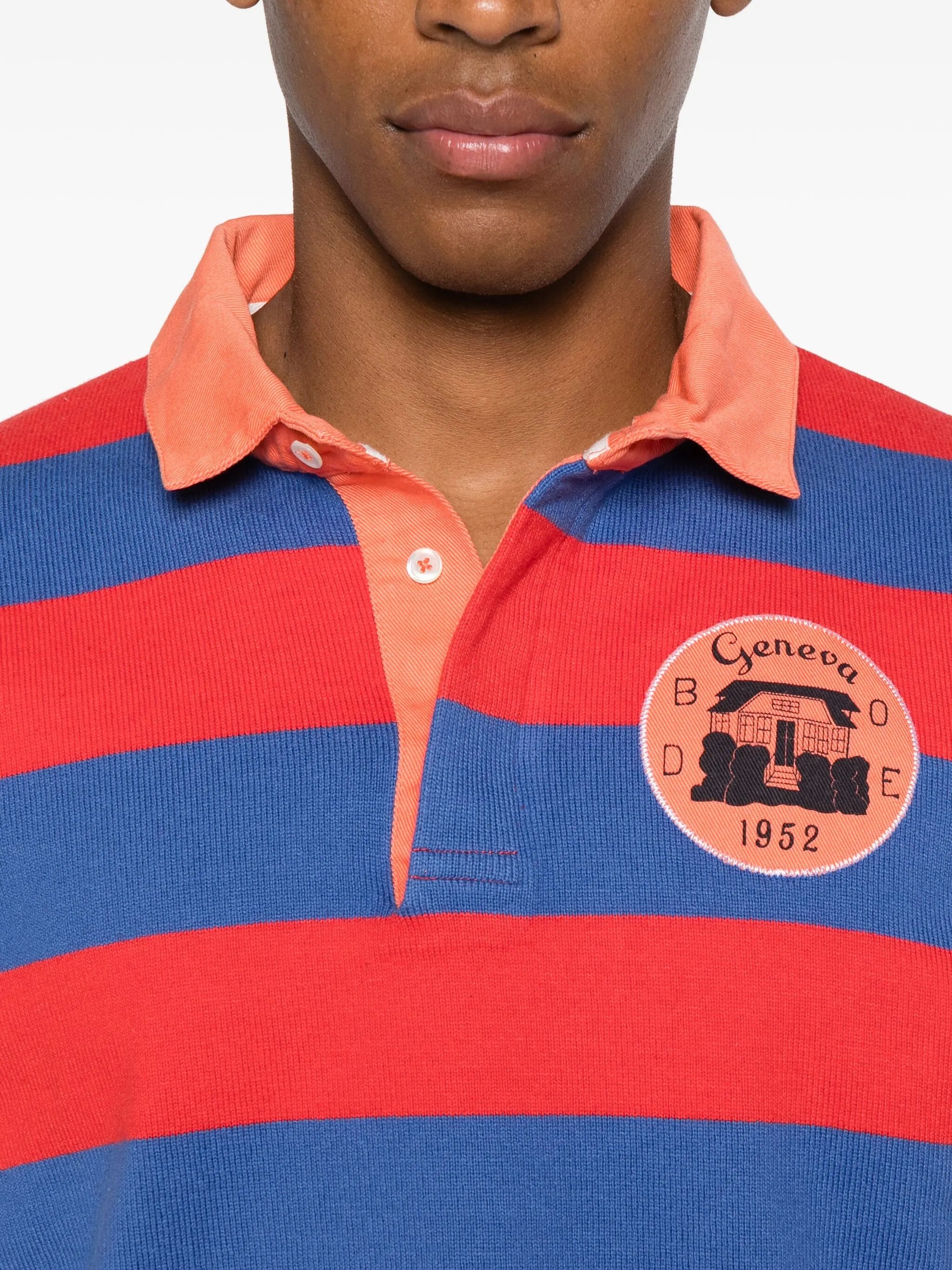 striped rugby polo shirt