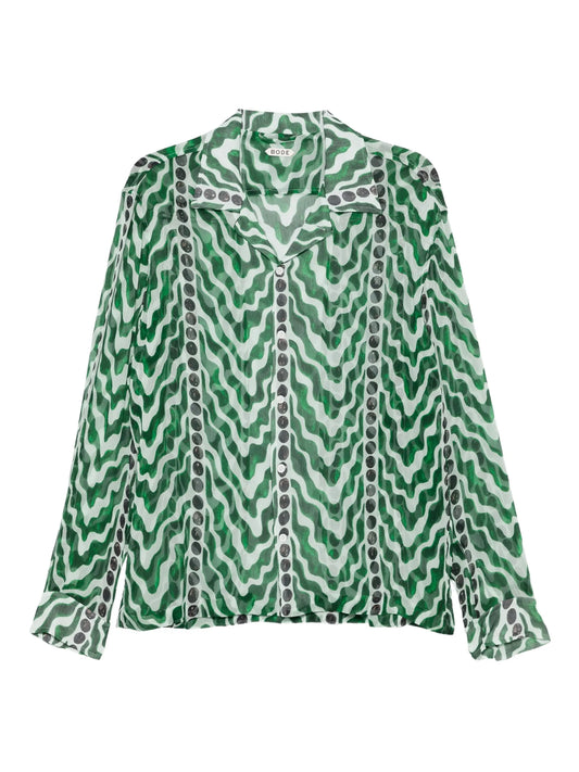 wave-pattern shirt
