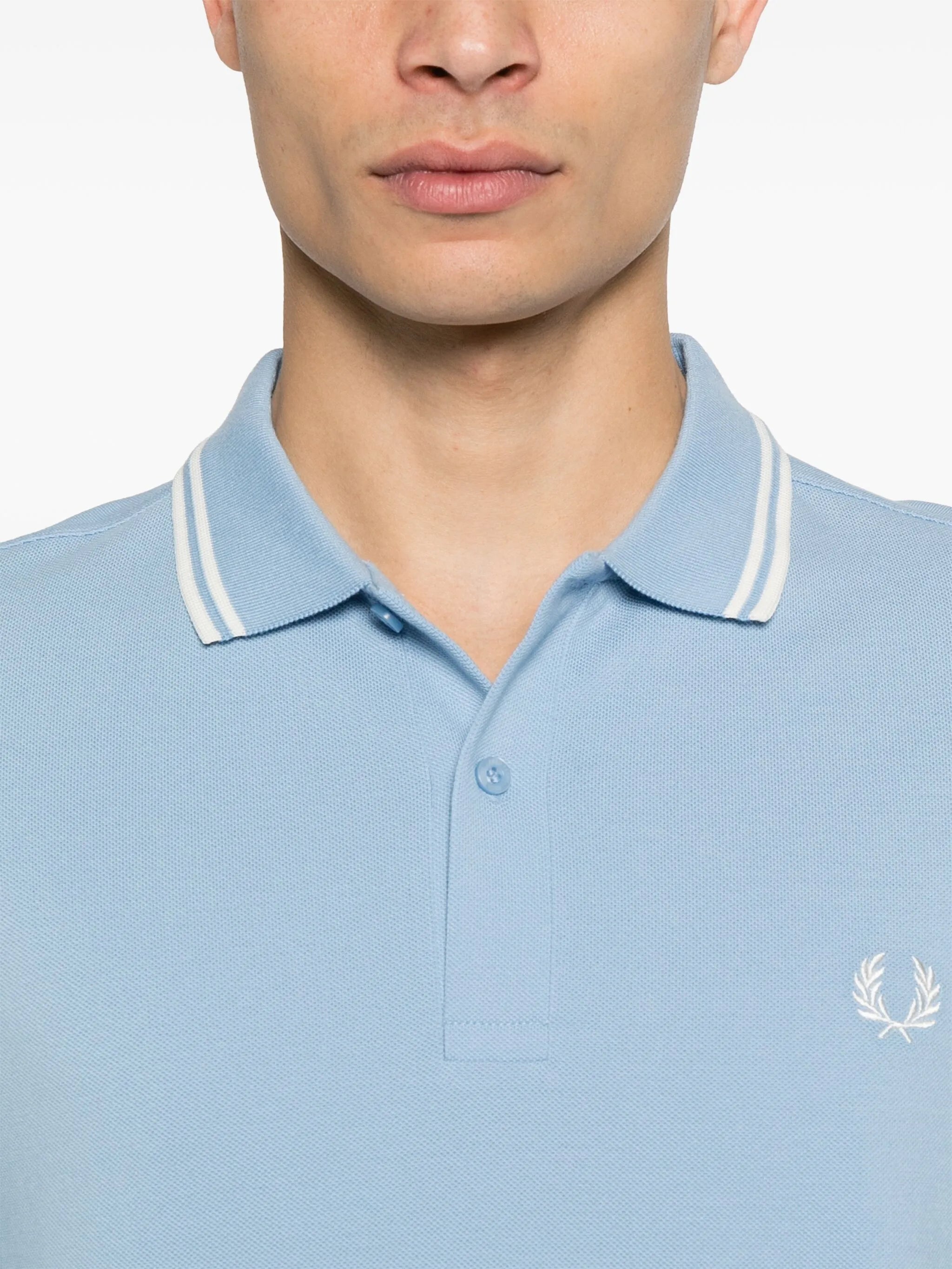 x Fred Perry striped-trim polo shirt