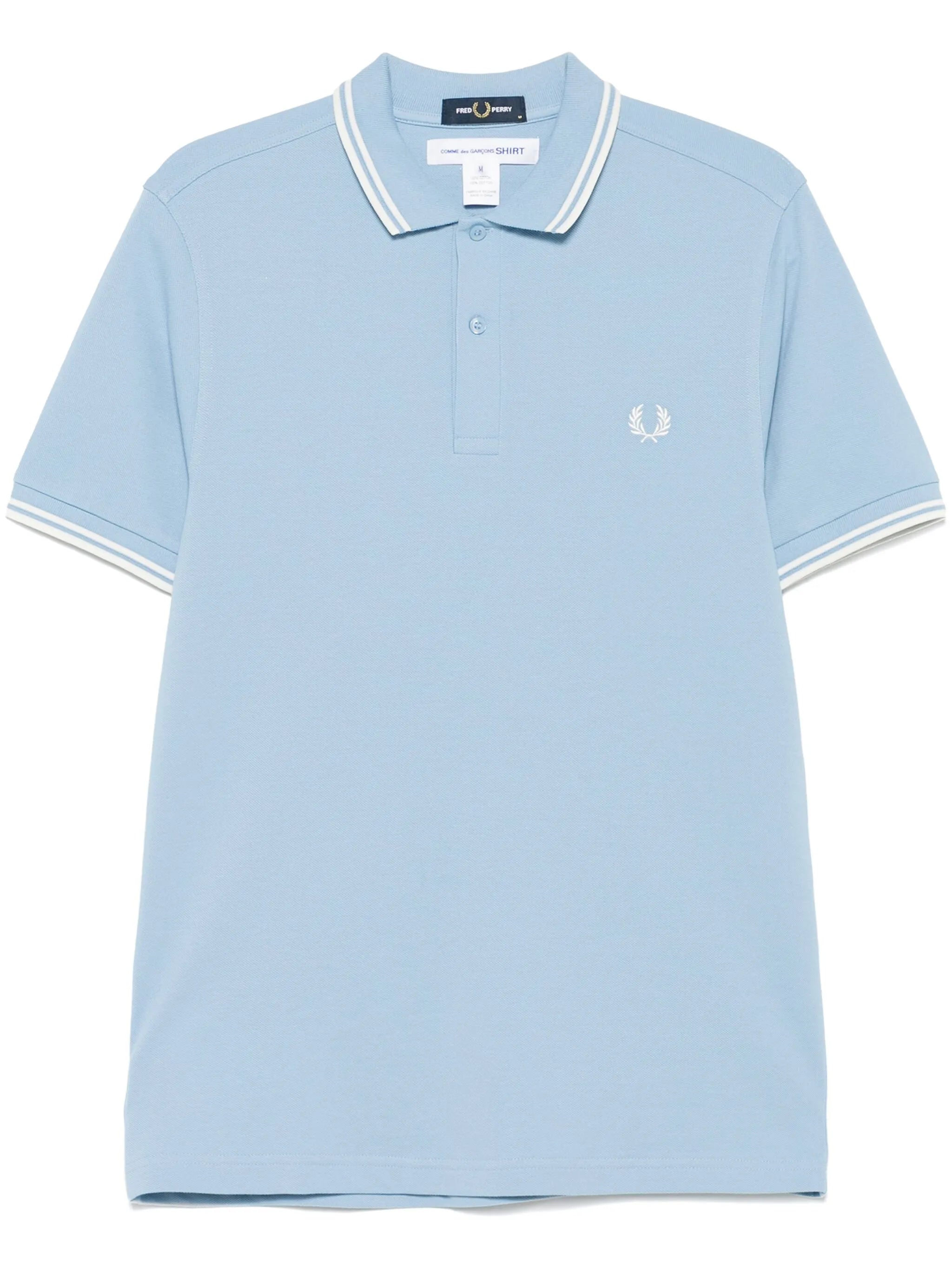 x Fred Perry striped-trim polo shirt