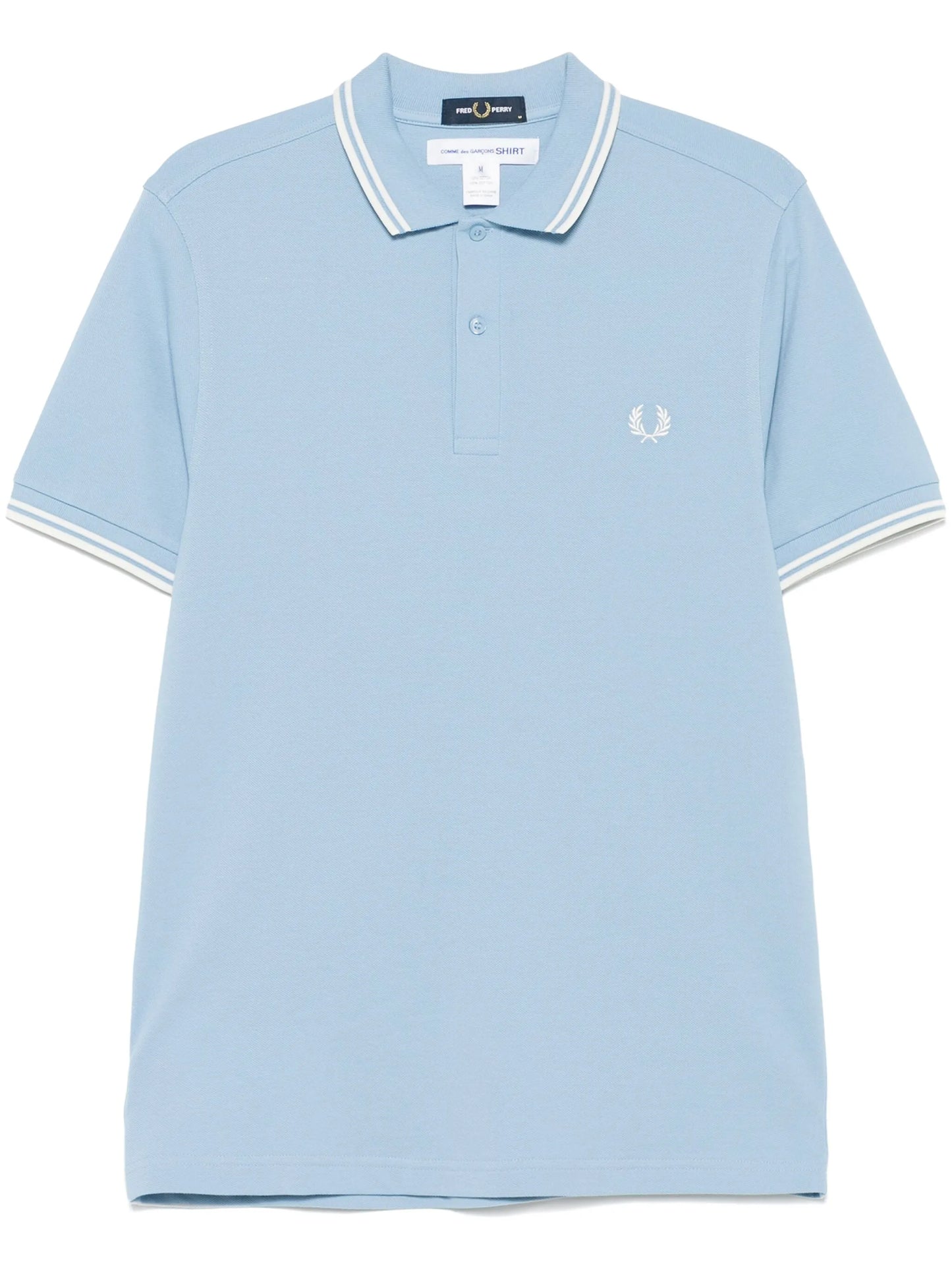 x Fred Perry striped-trim polo shirt