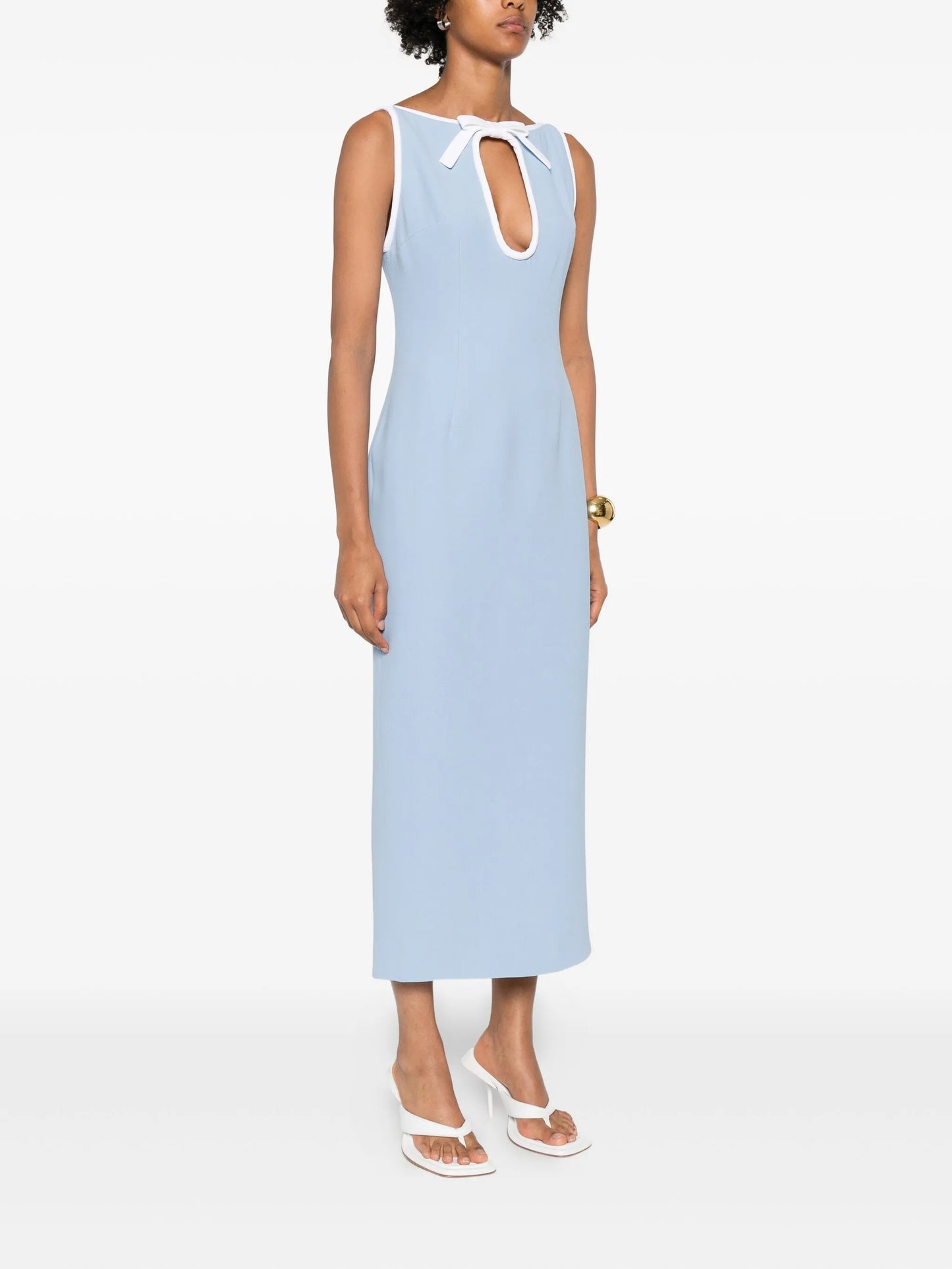 bow-detail keyhole dress