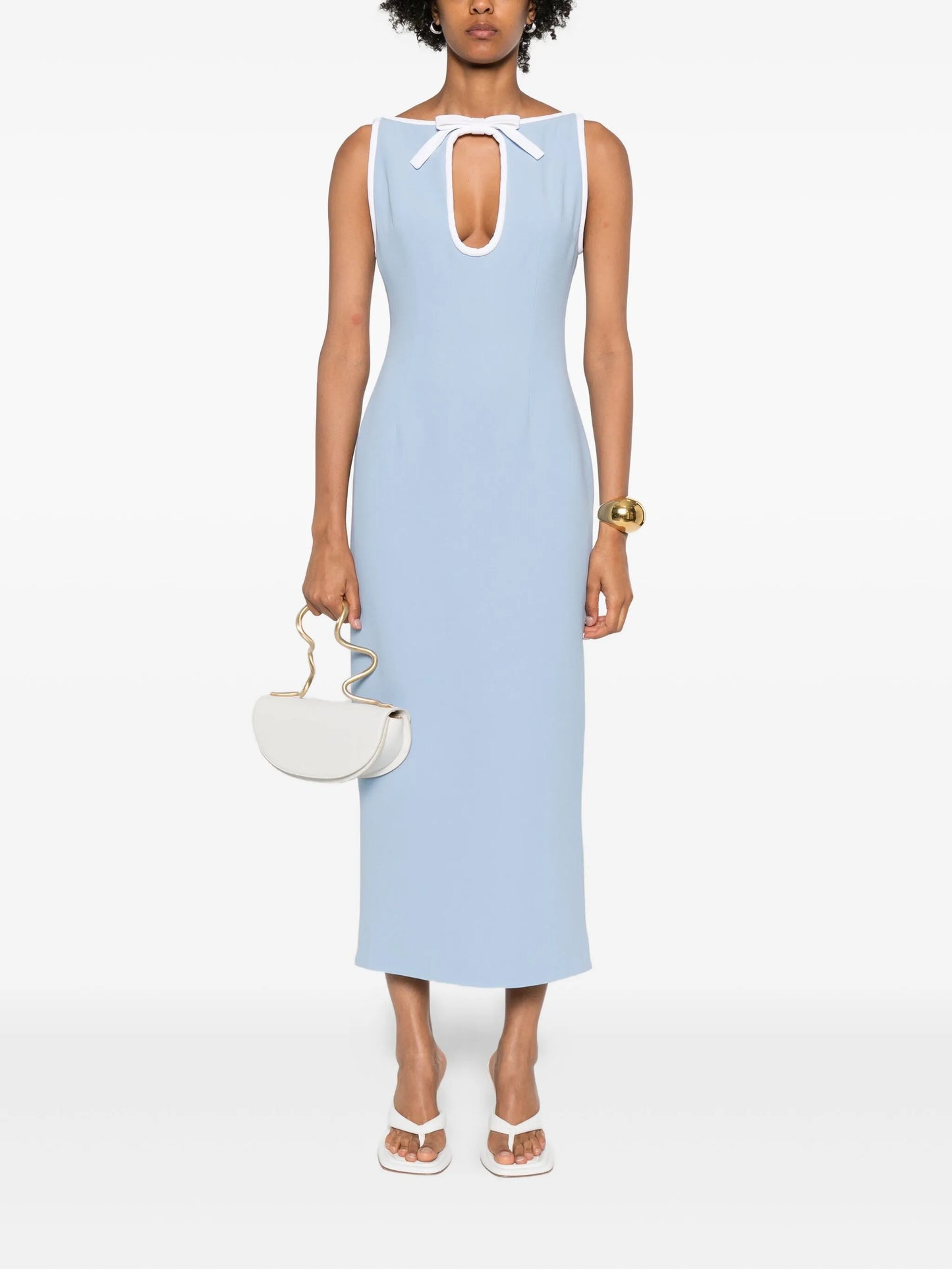 bow-detail keyhole dress