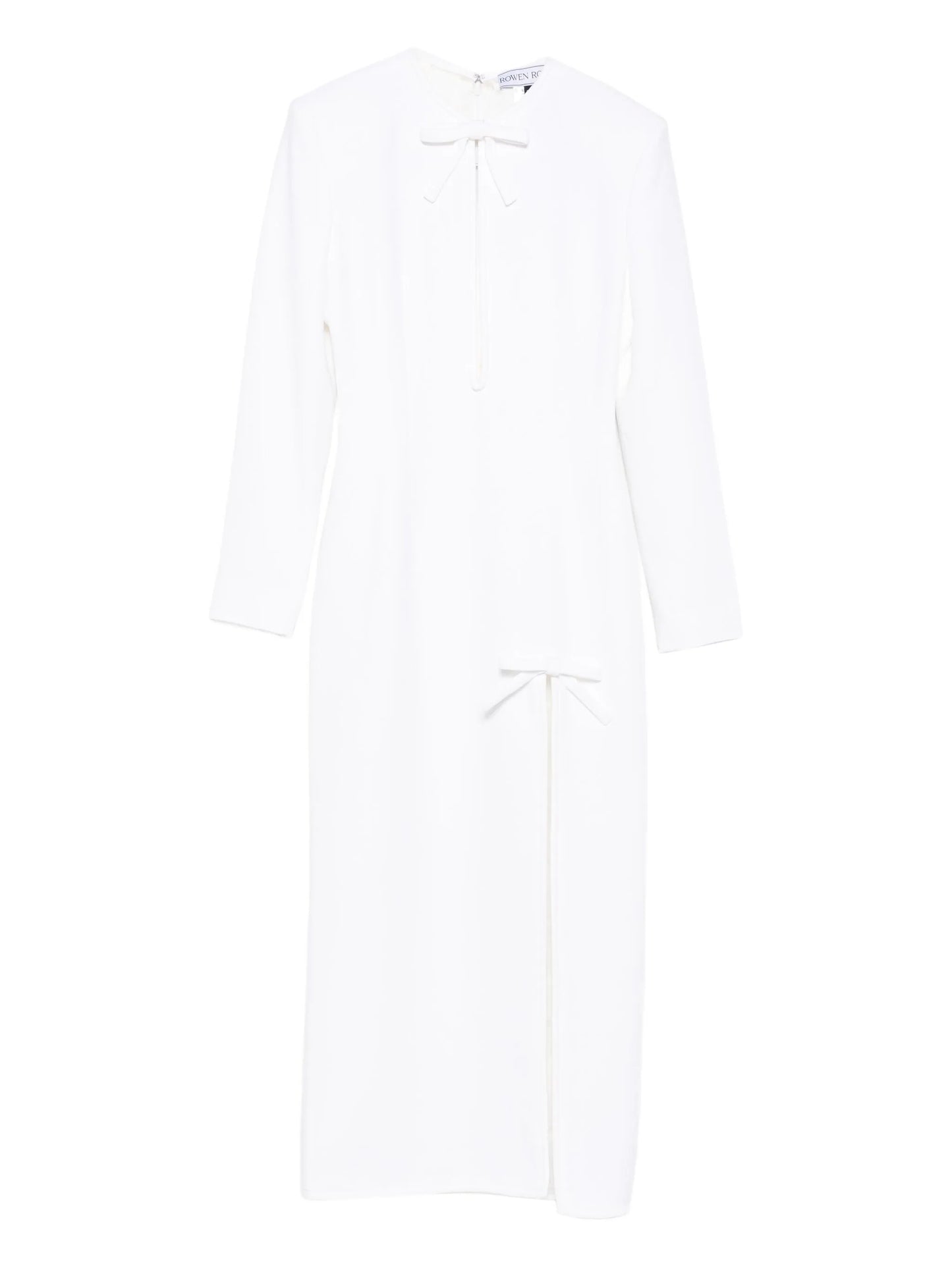 bow-detail side-slit maxi dress
