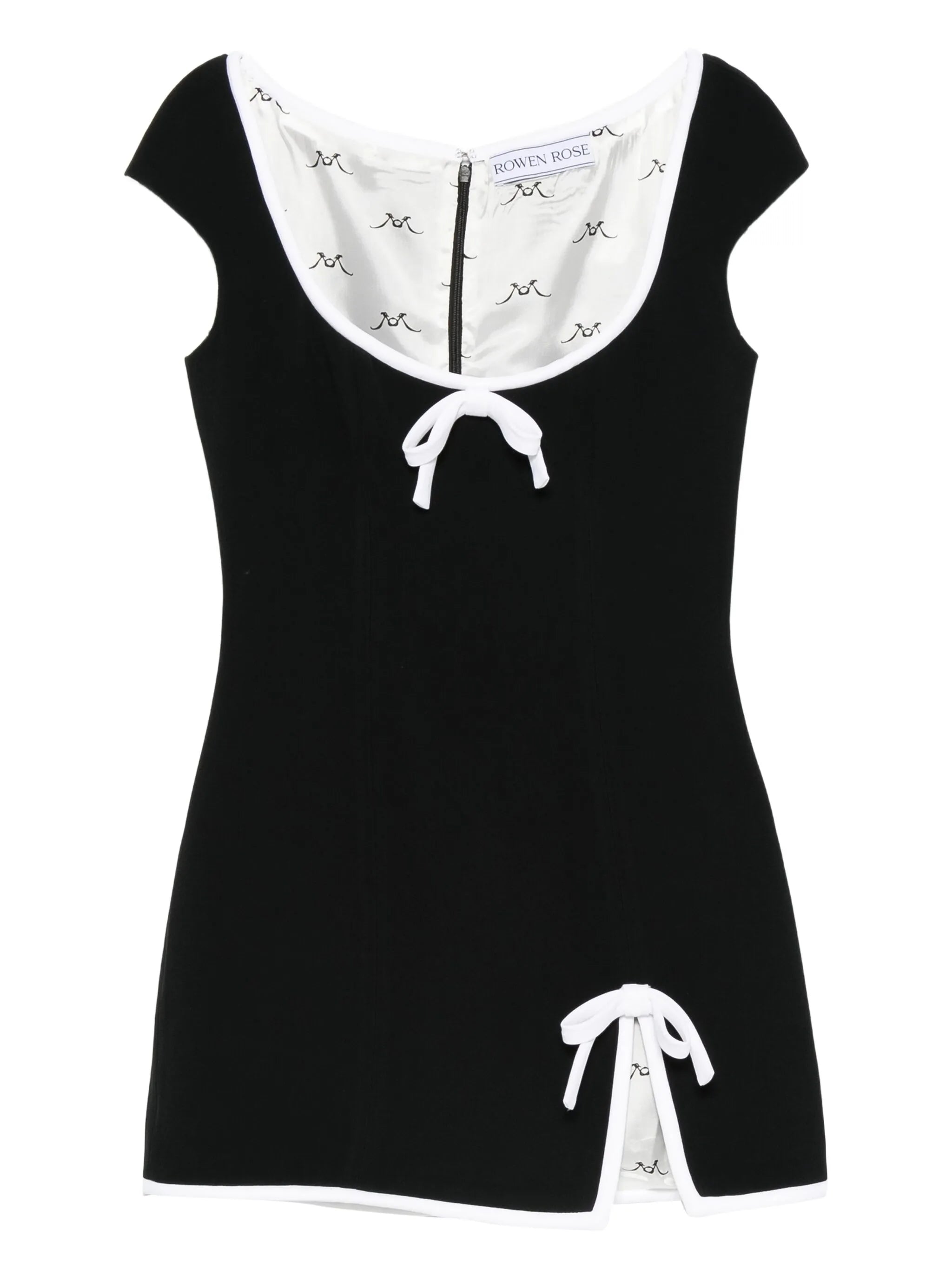 bow-detail mini dress