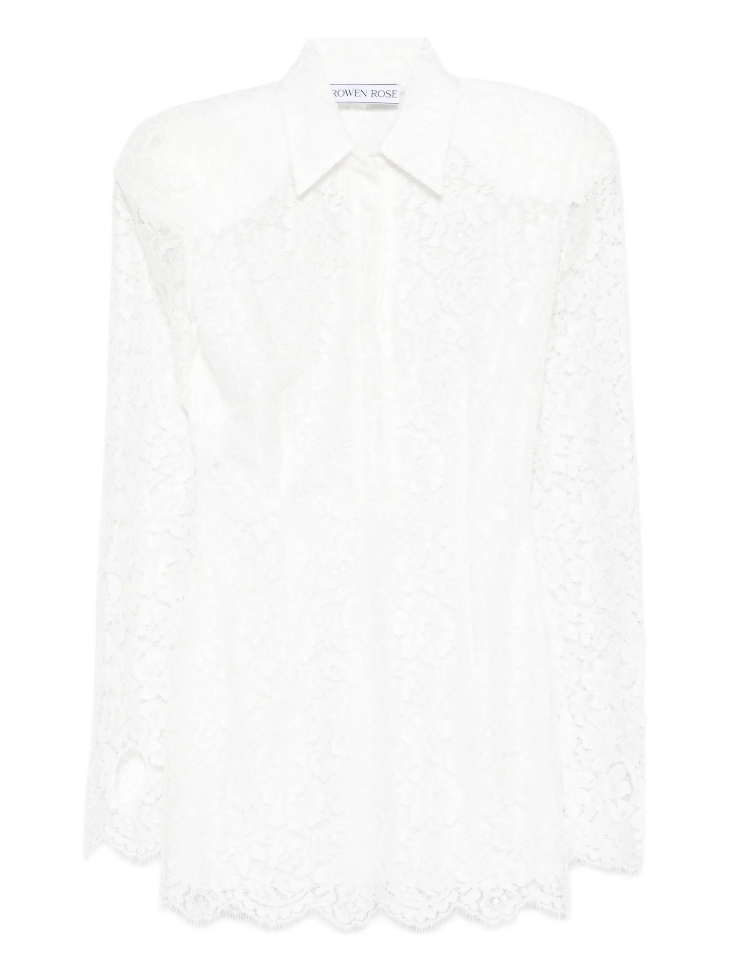 long-sleeve lace mini dress
