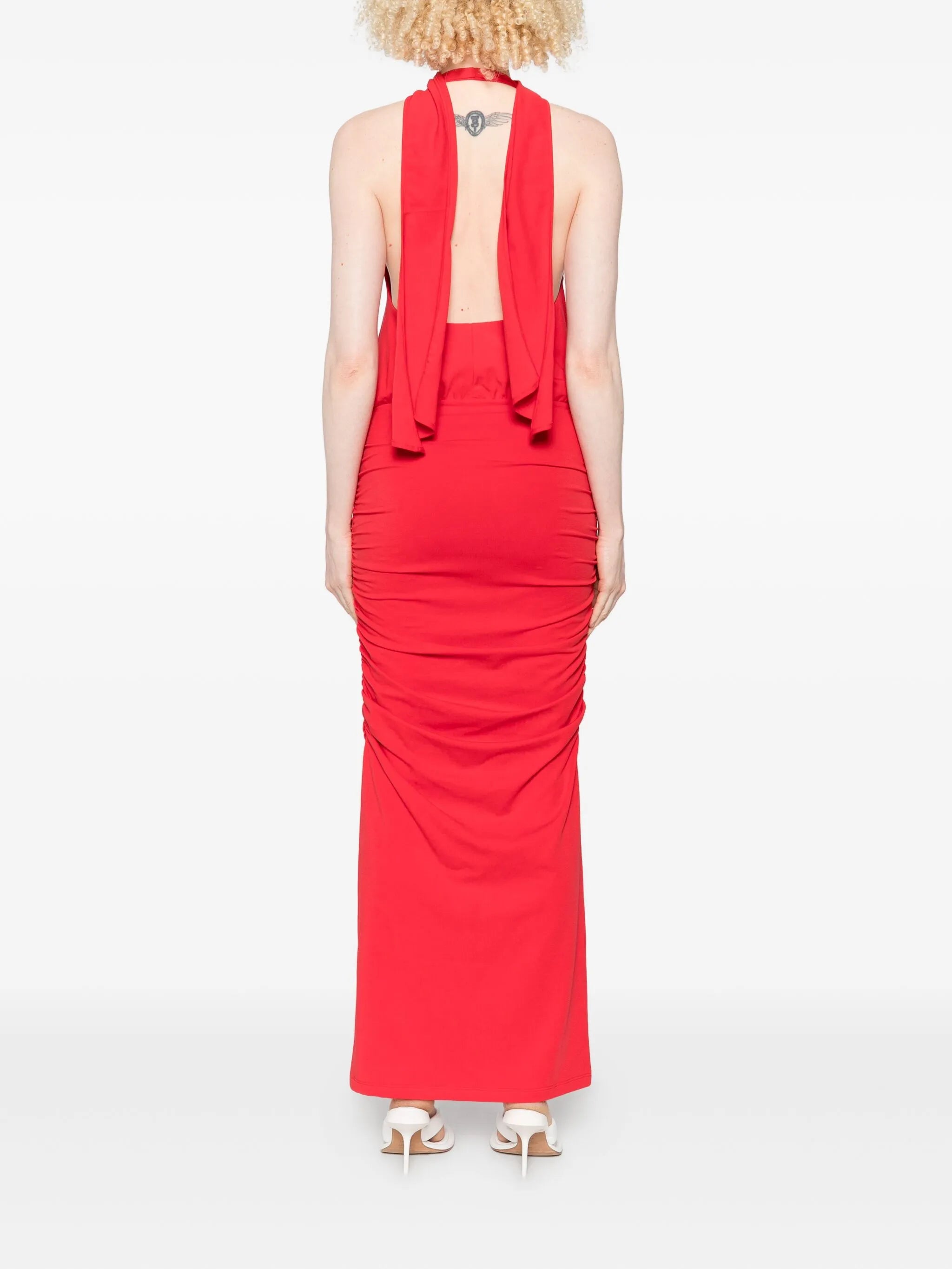 v-neck maxi dress